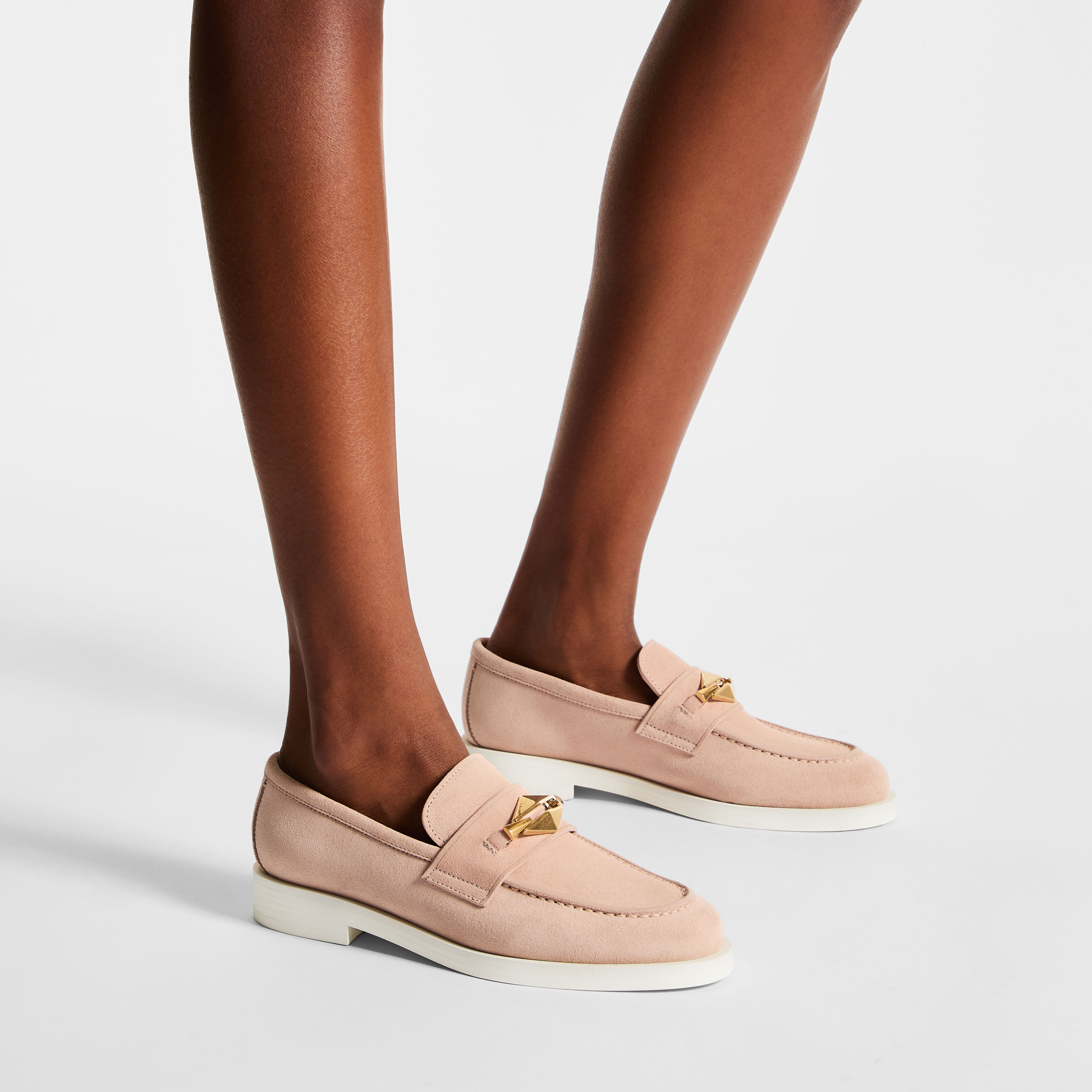 Maddie Diamond Macaron Suede Loafers