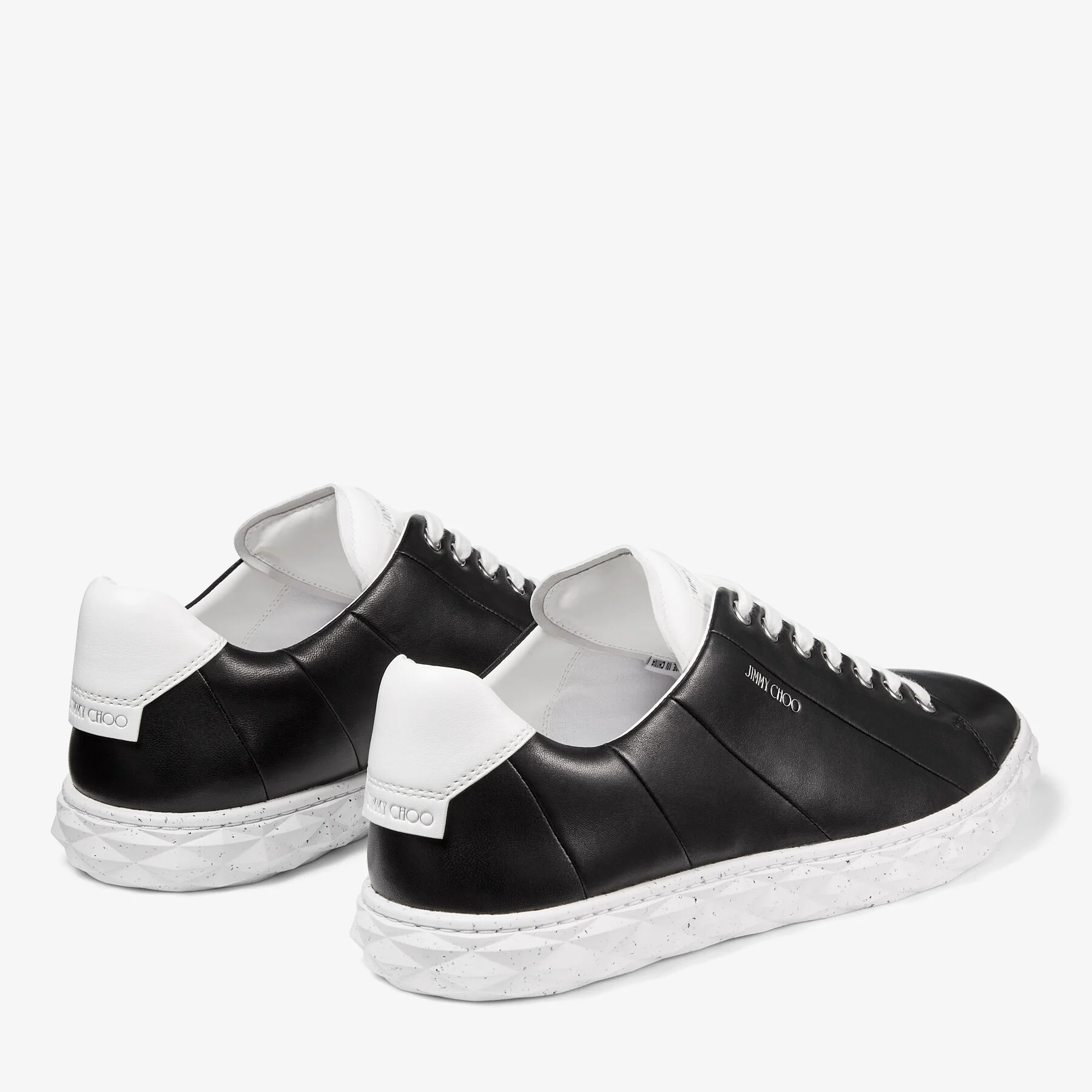 Diamond Light M Black Nappa Leather Low-Top Trainers