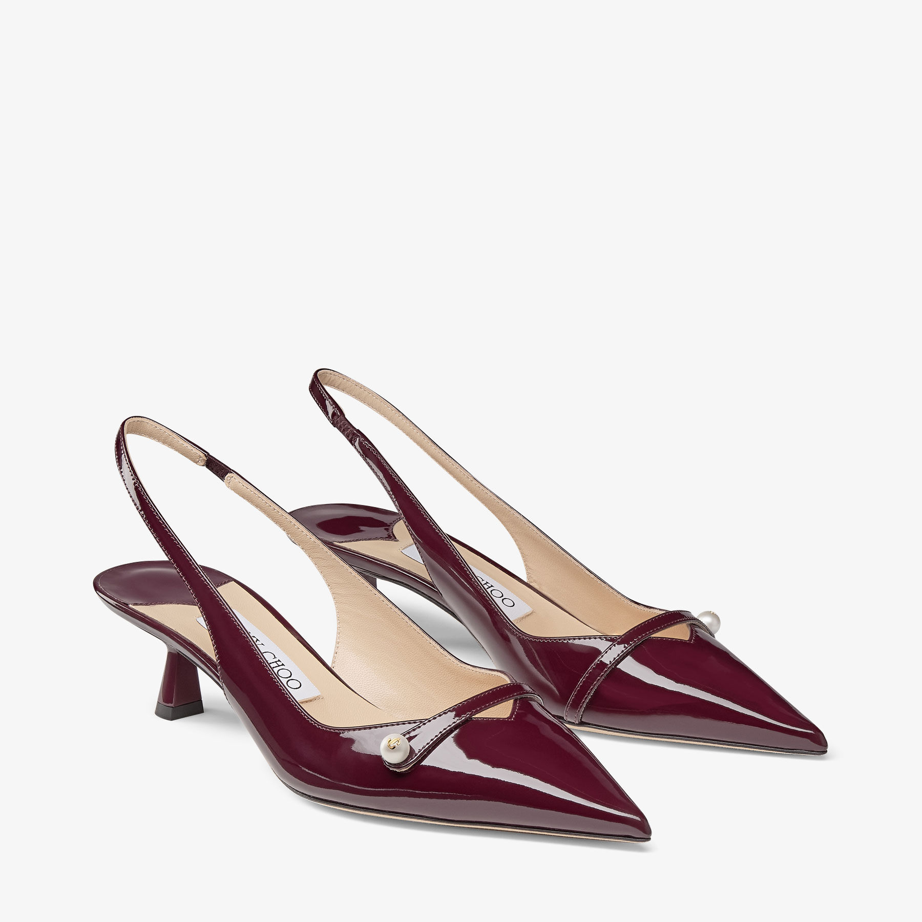Amita 45 Garnet Patent Leather Pumps