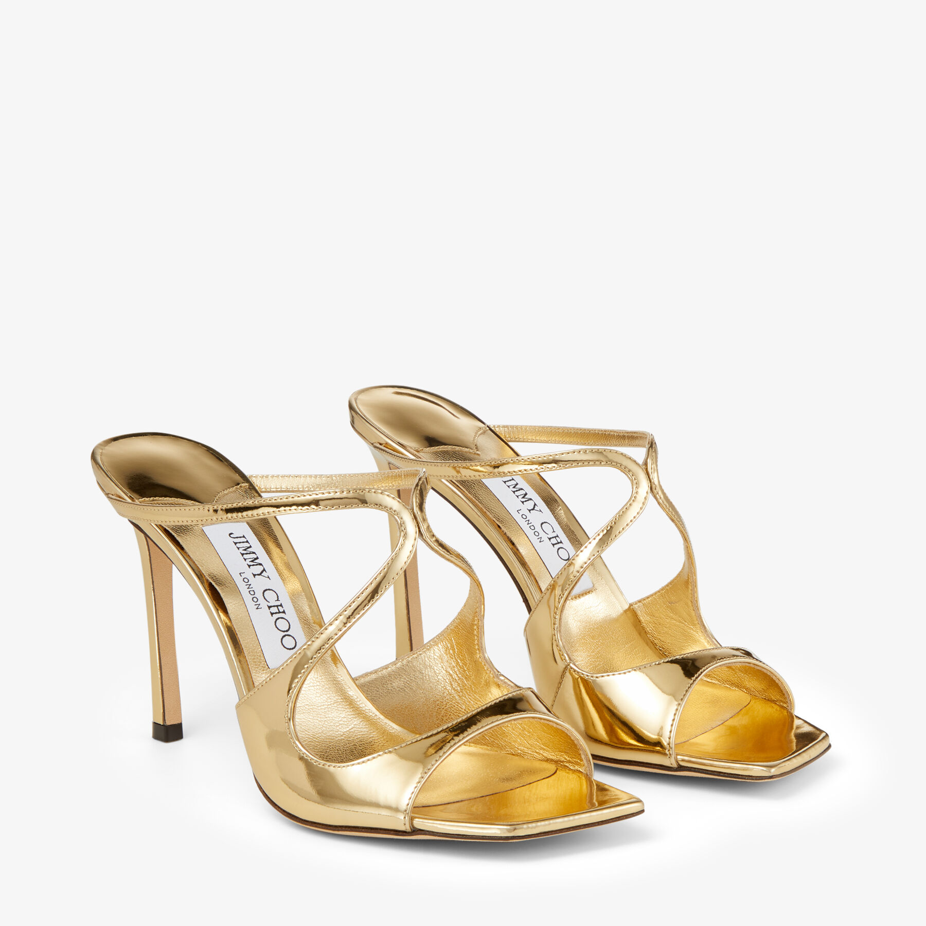 Anise 95 Gold Liquid Metal Leather Mules