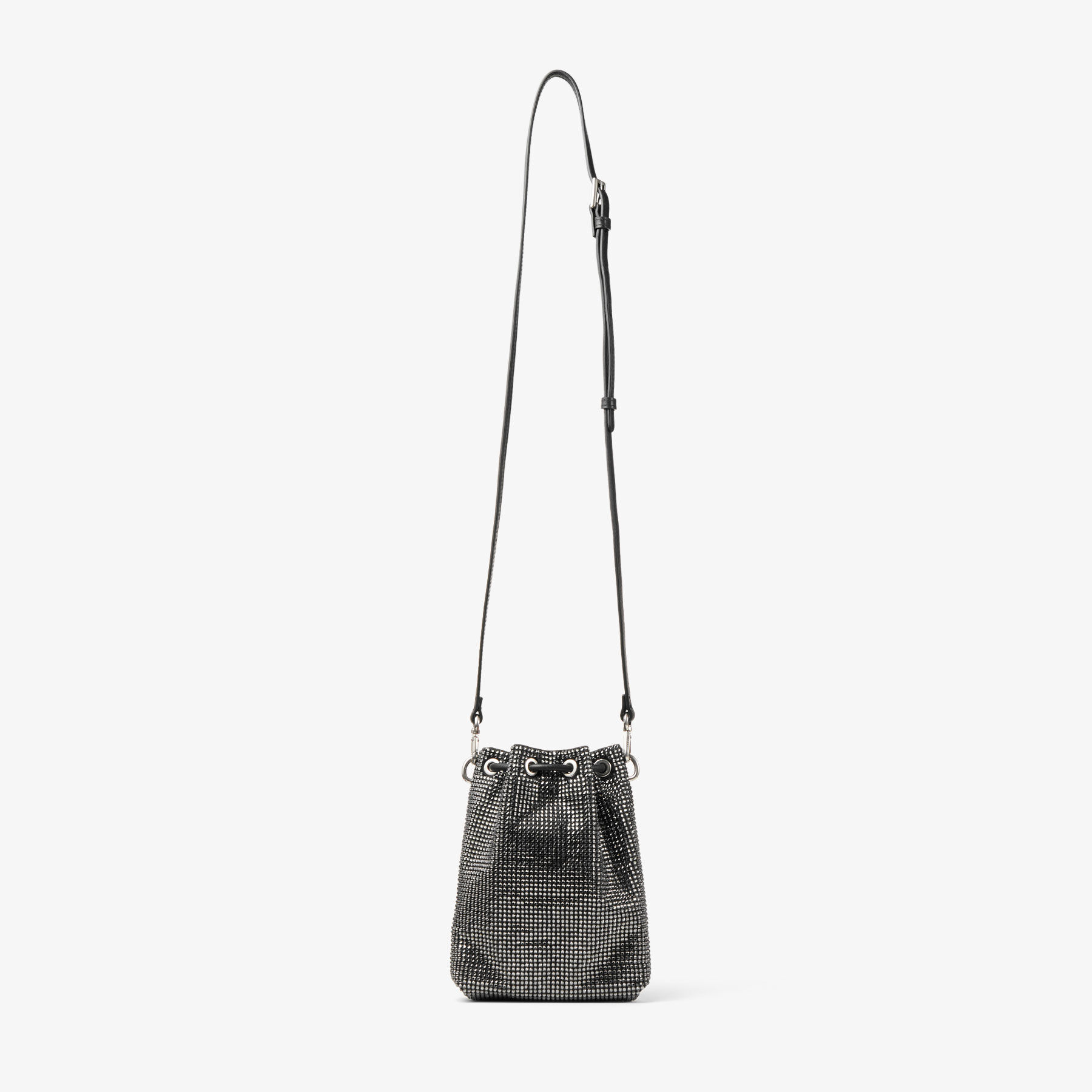 Cinch Mini Black Satin Crystal Mini Bag