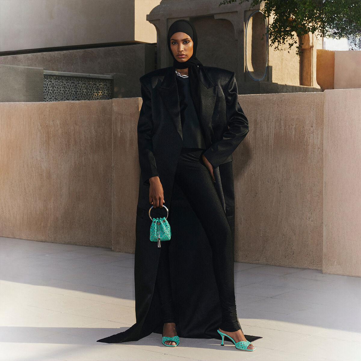 Skye 70 Aqua Green Suede Crystal Sandals