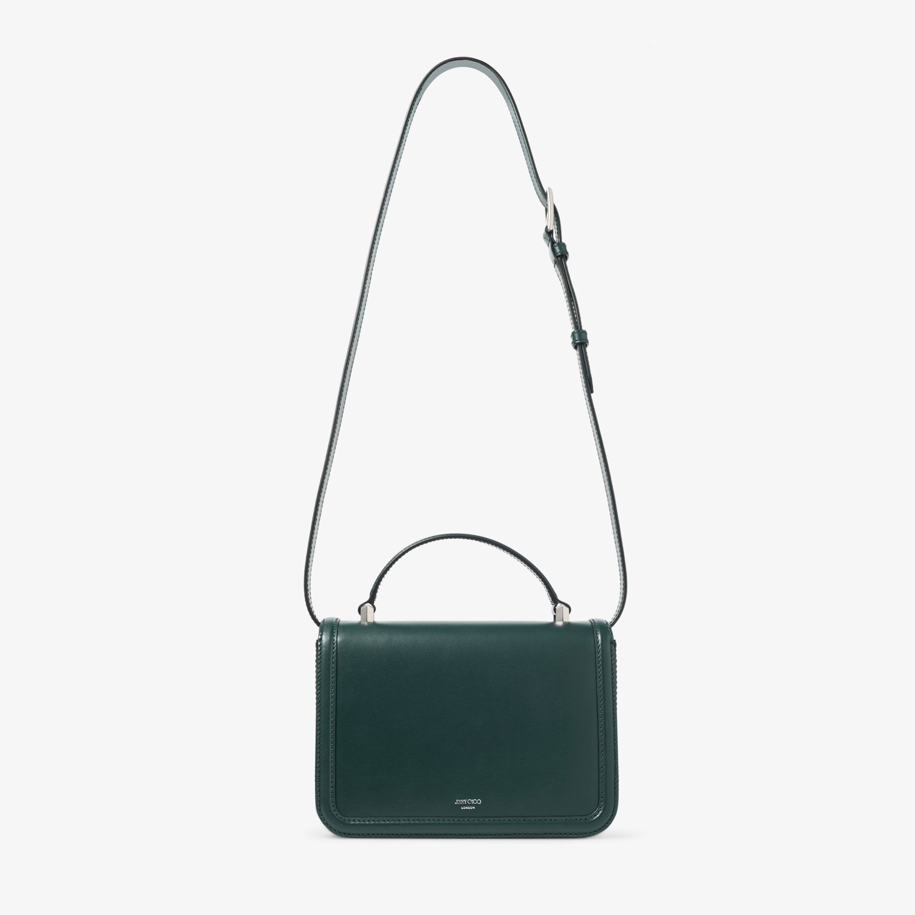 Diamond Top Handle Dark Green Top-Handle Bag