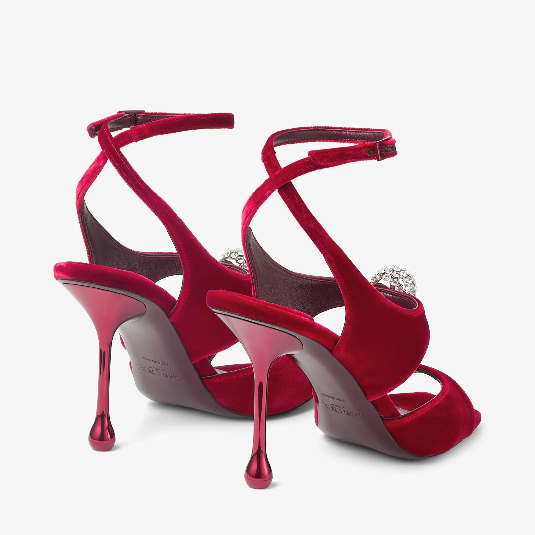 Orb 95 Ruby Red Velvet Sandals