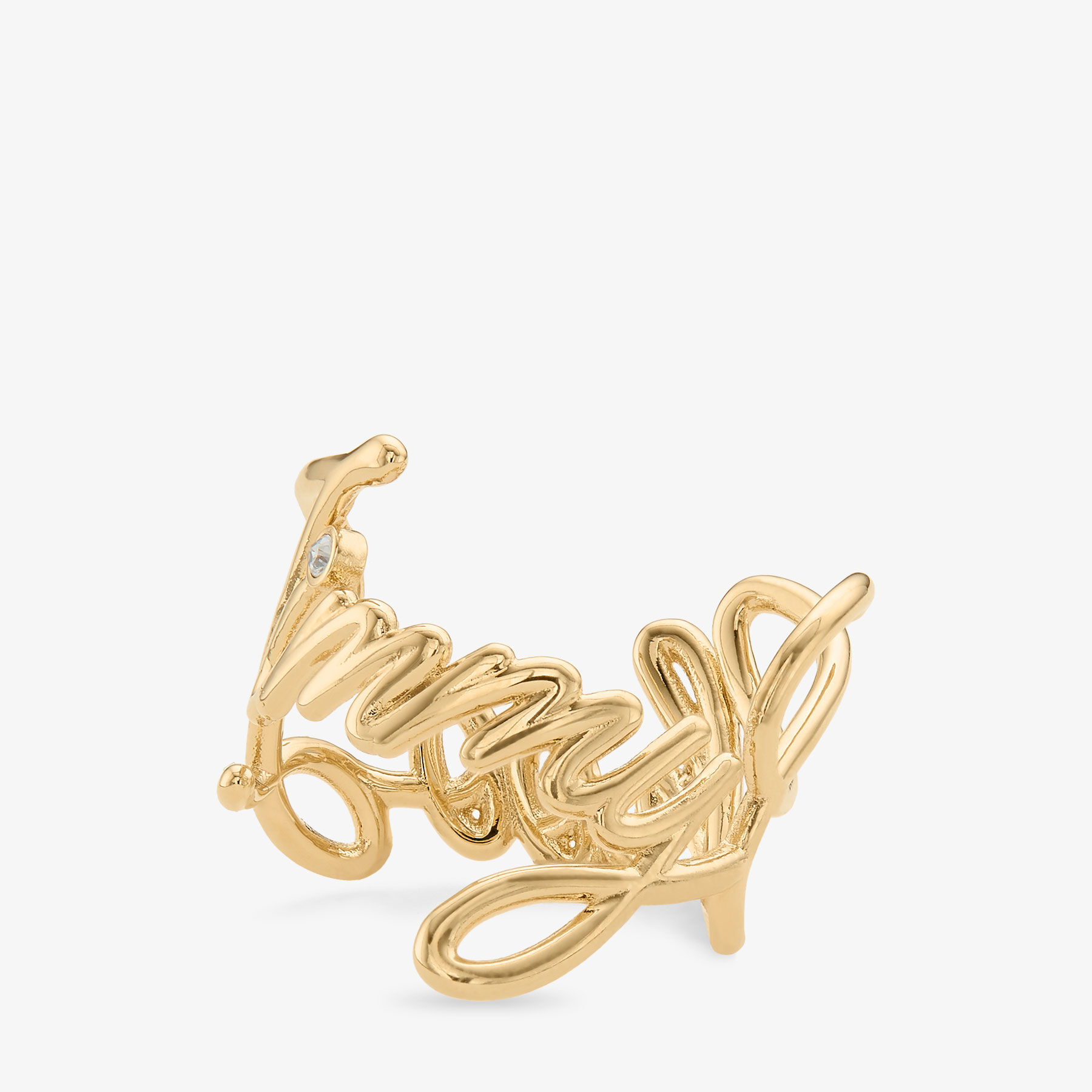 Logo Script Ring Gold Finish Logo Script Ring