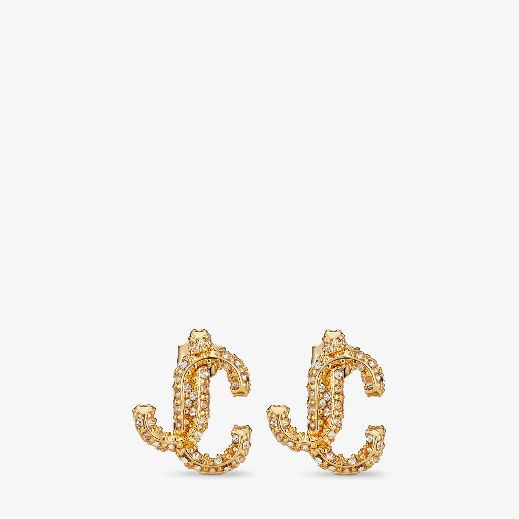 JC Studs Gold-Finish Metal JC Stud Earrings with Swarovski Crystals