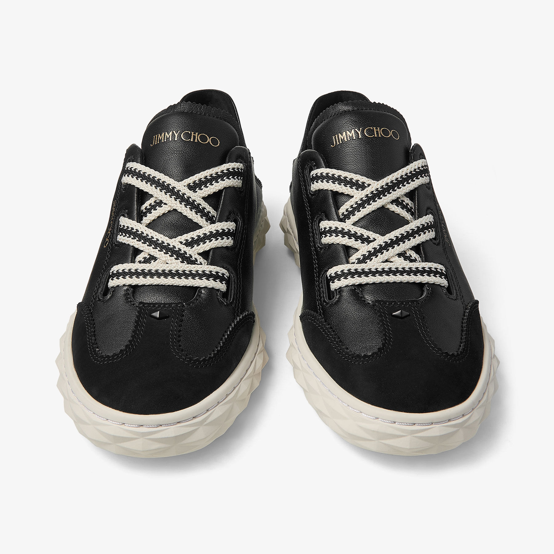 Diamond Light Flex F Black Leather Trainers