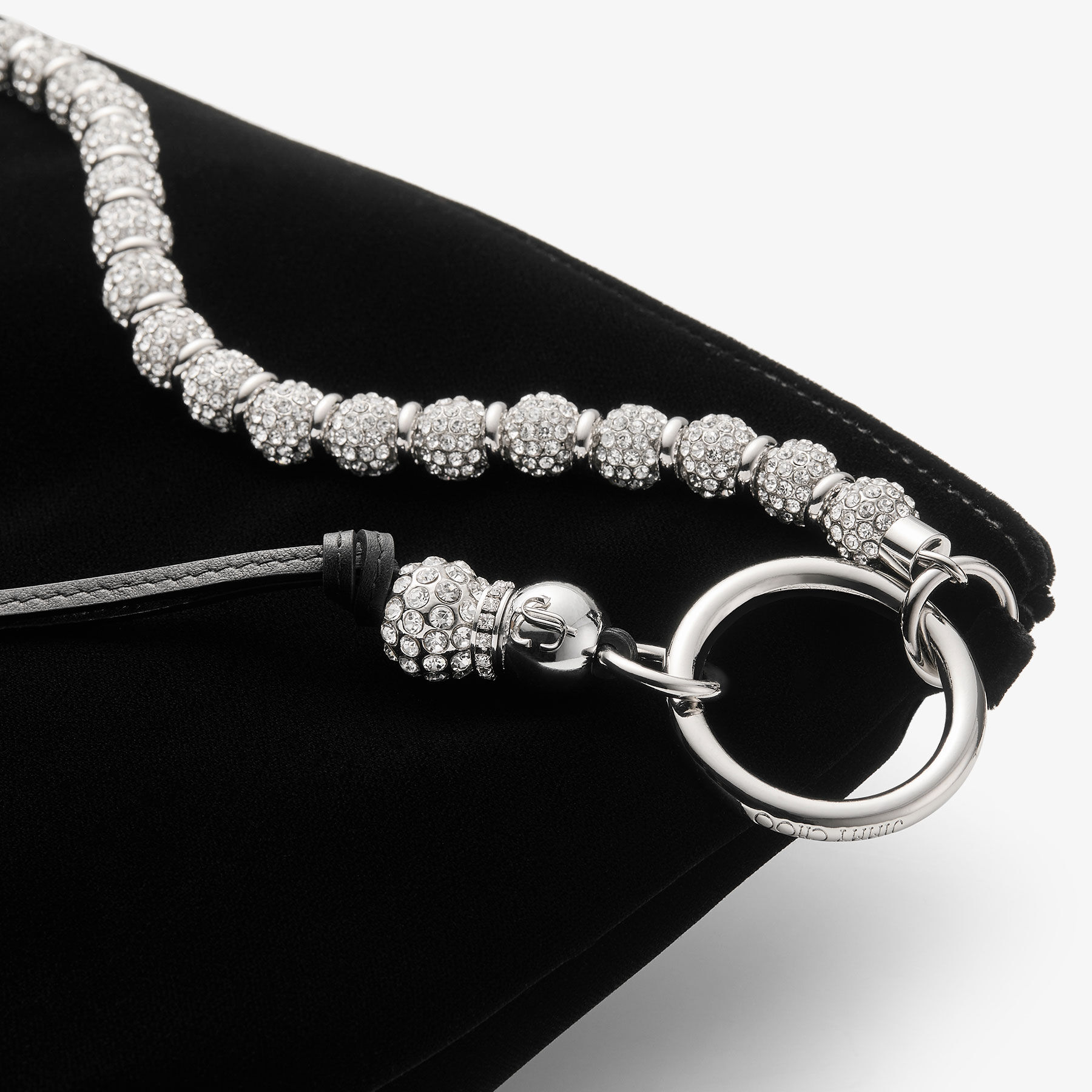 Callie Black Velvet Clutch Bag