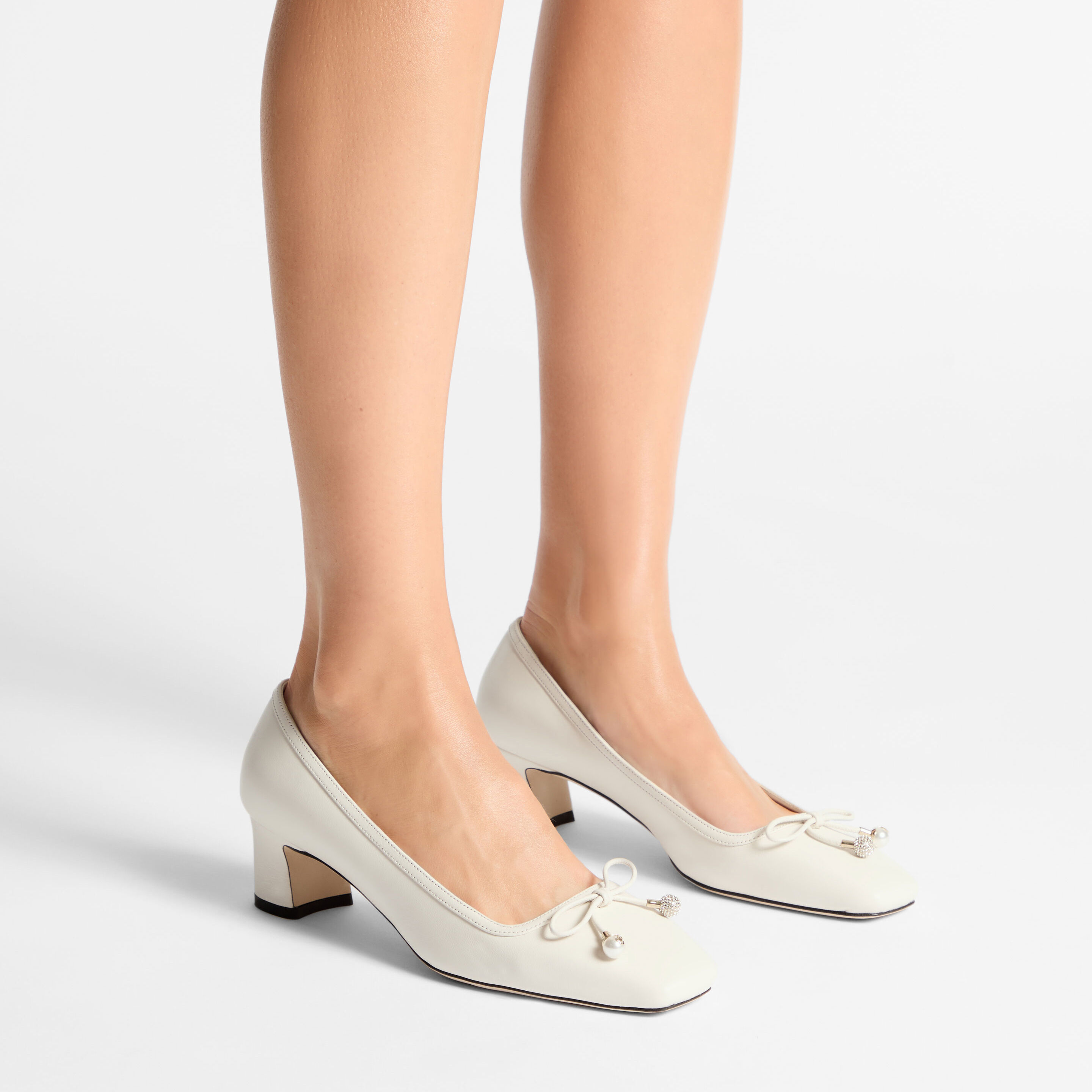 Elme 45 Latte Nappa Leather Pumps