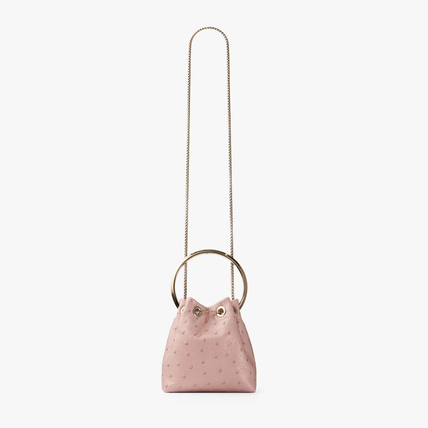 Bon Bon Rose Ostrich Leather Bag