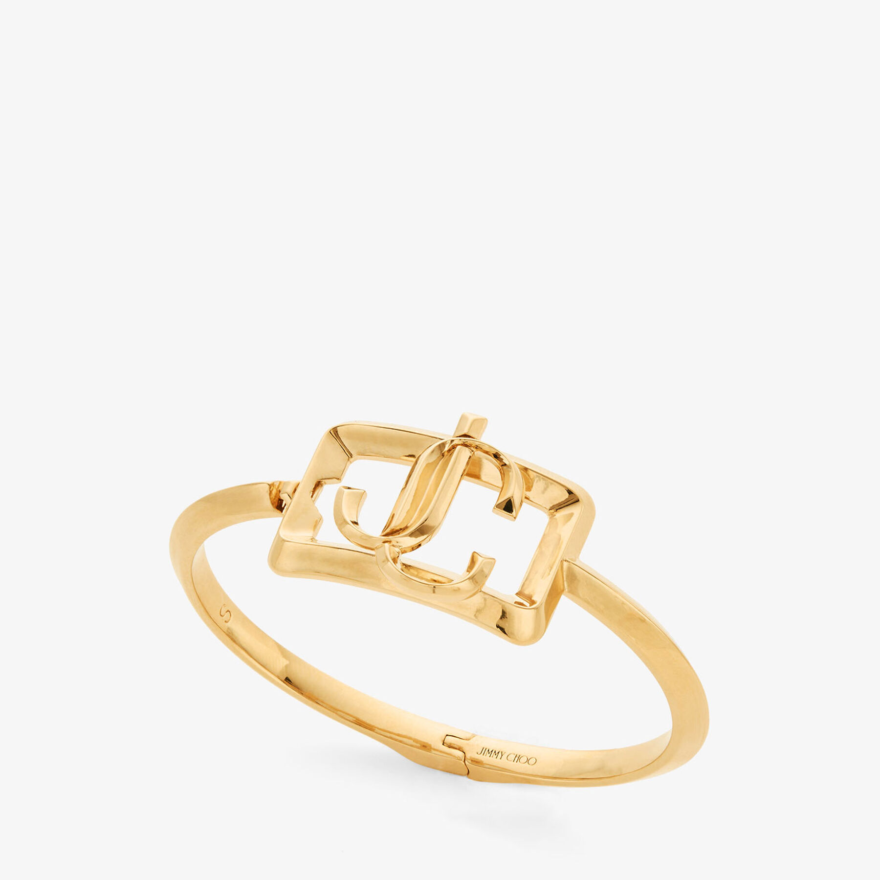 Square JC Cuff Gold-Finish Square Bracelet