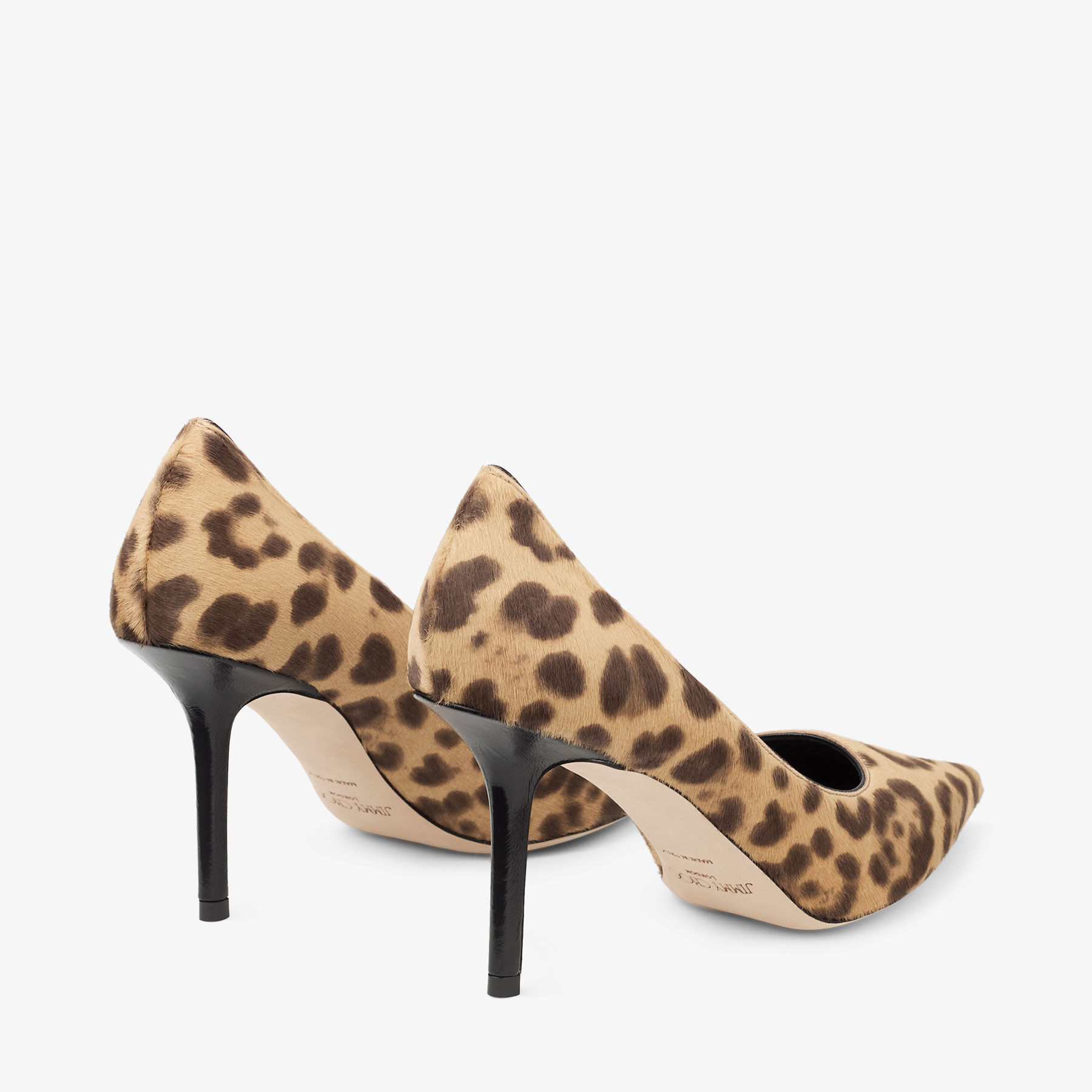Love 85 Natural Leopard Print Pony Pumps