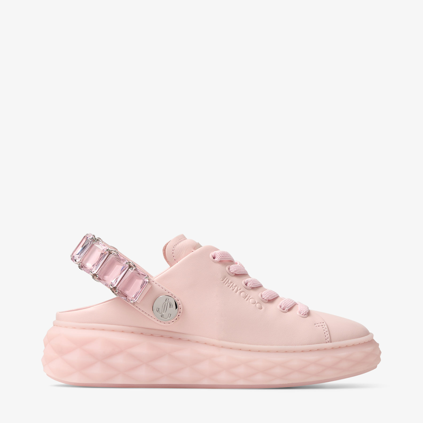 Diamond Sling Pink Nappa Leather Slipper Trainers