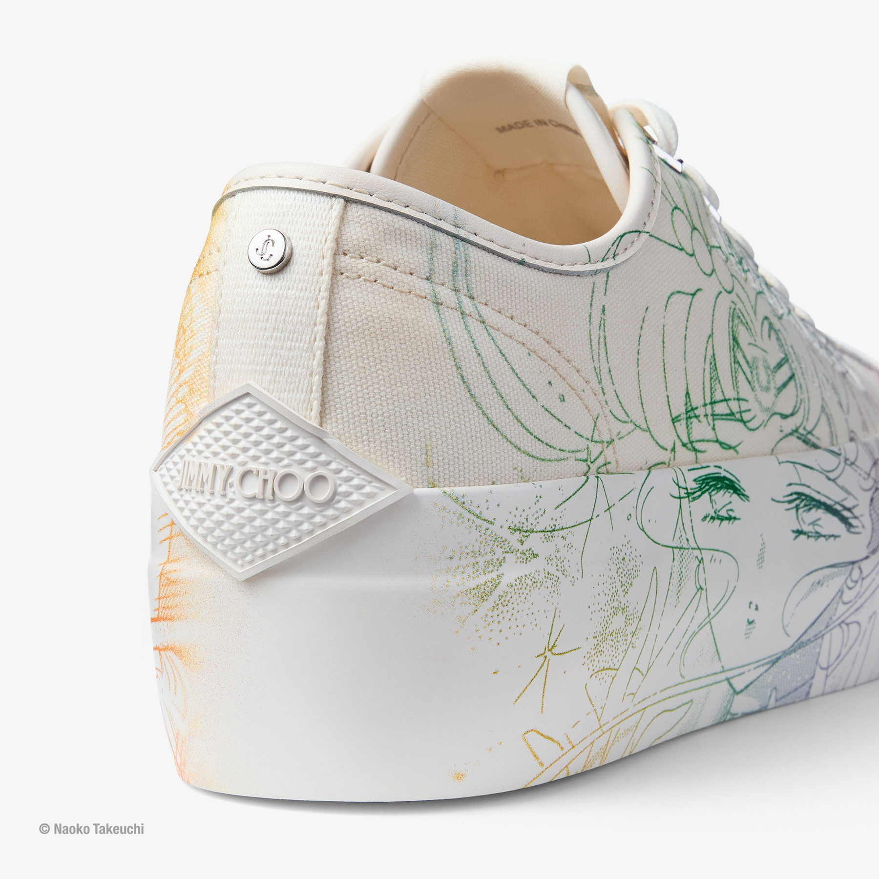 Sailor Guardians Palma Maxi/F Latte Manga Print Canvas Trainers