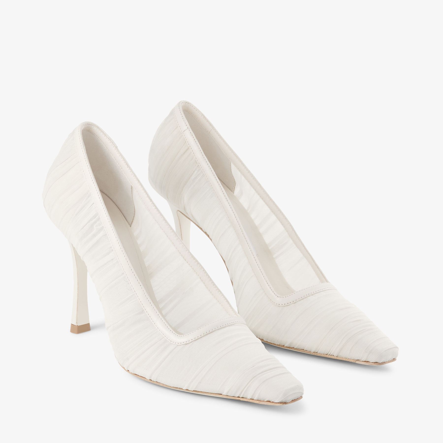 Lotta 100 Ivory Tulle and Nappa Pumps