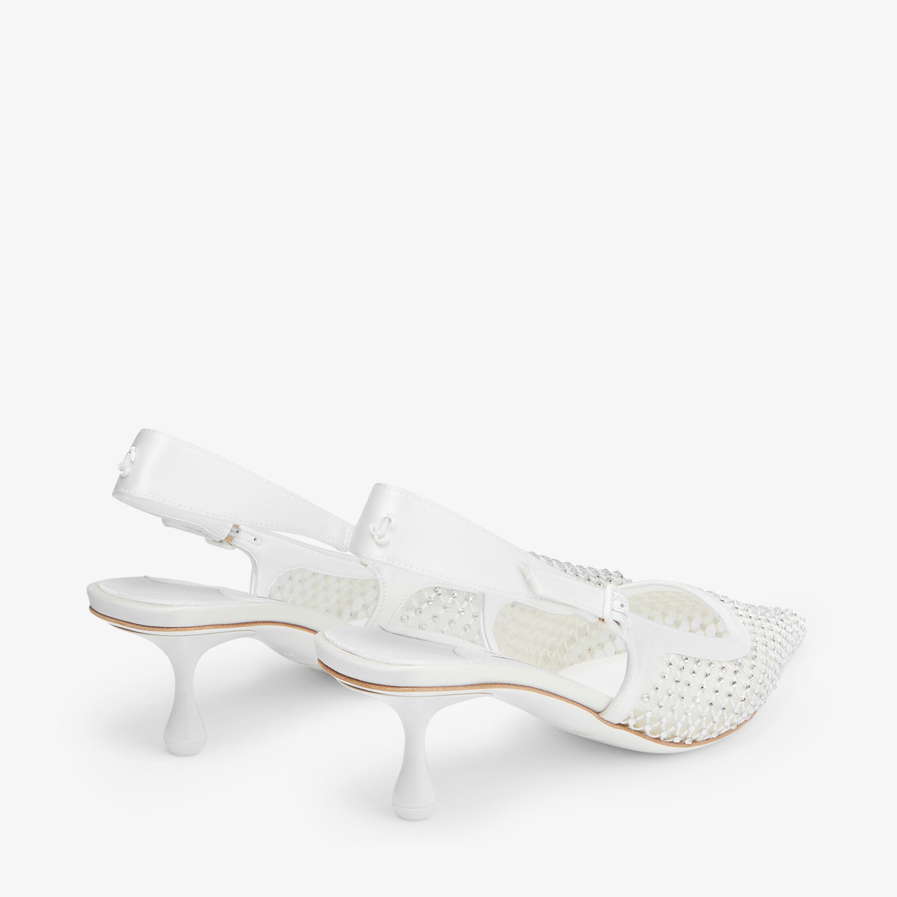 Amel 50 White Mesh Pumps