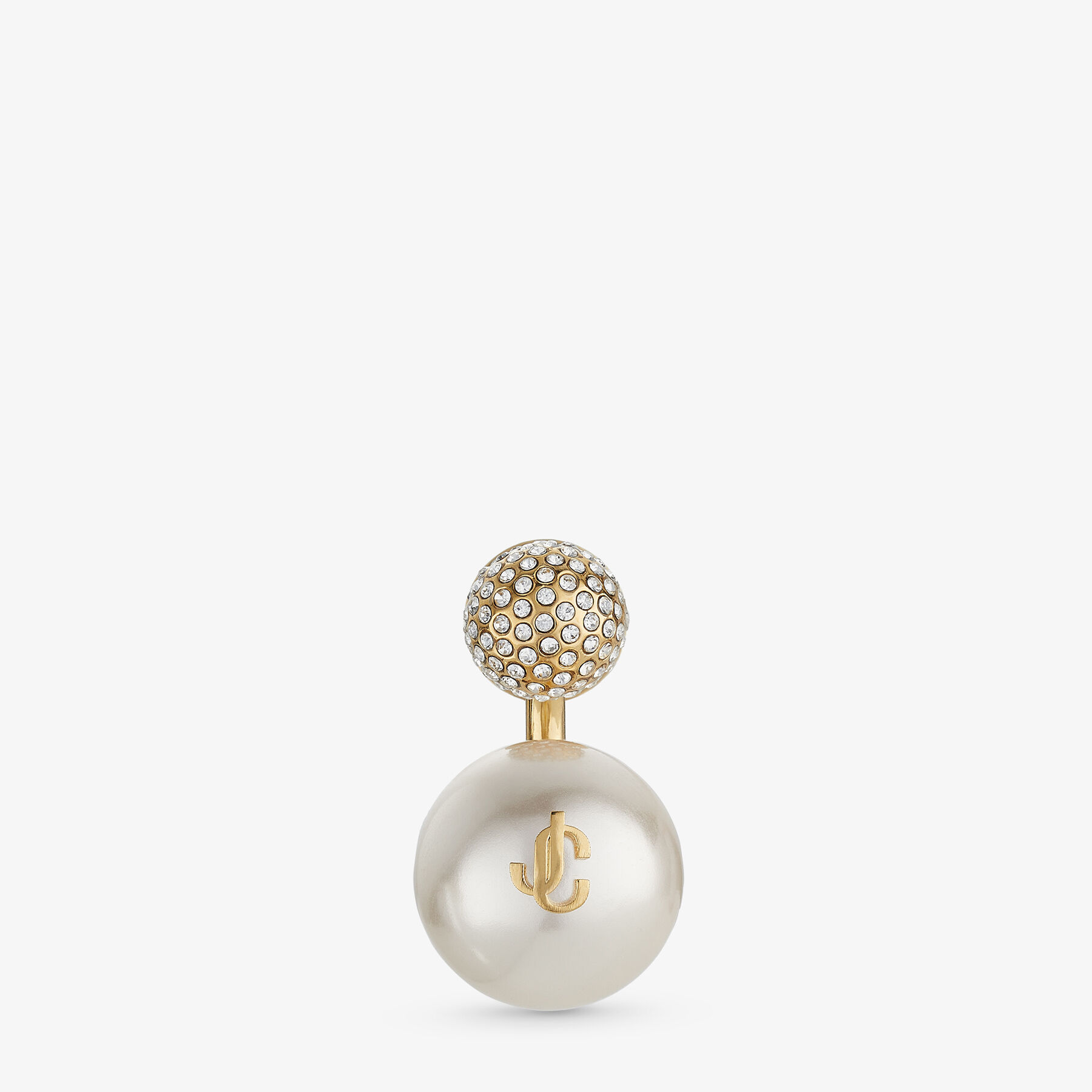 Auri Earring Gold-Finish Metal Pearl and Crystal Earrings
