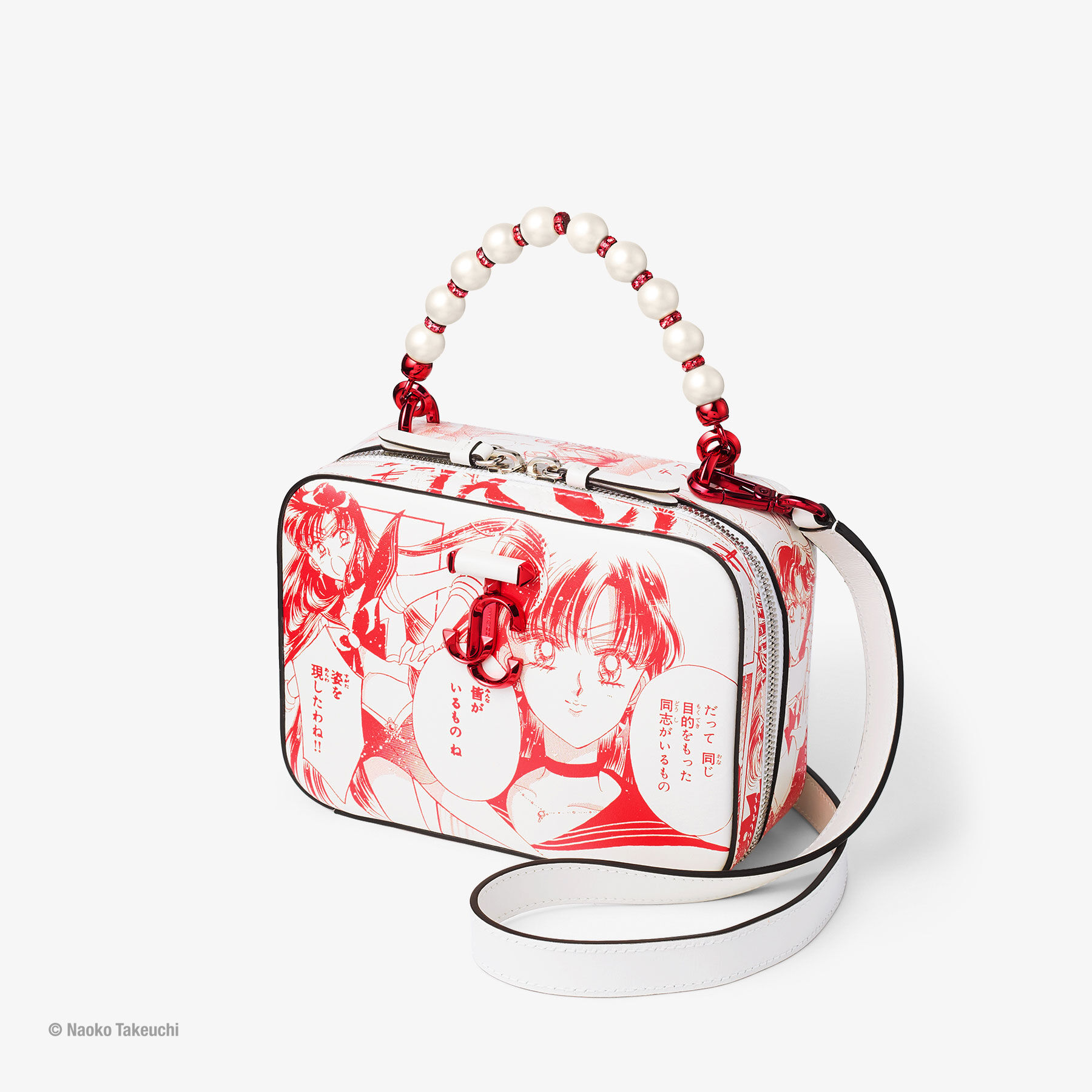 Sailor Mars Avenue Vanity Bag Red Manga Print Leather Handbag