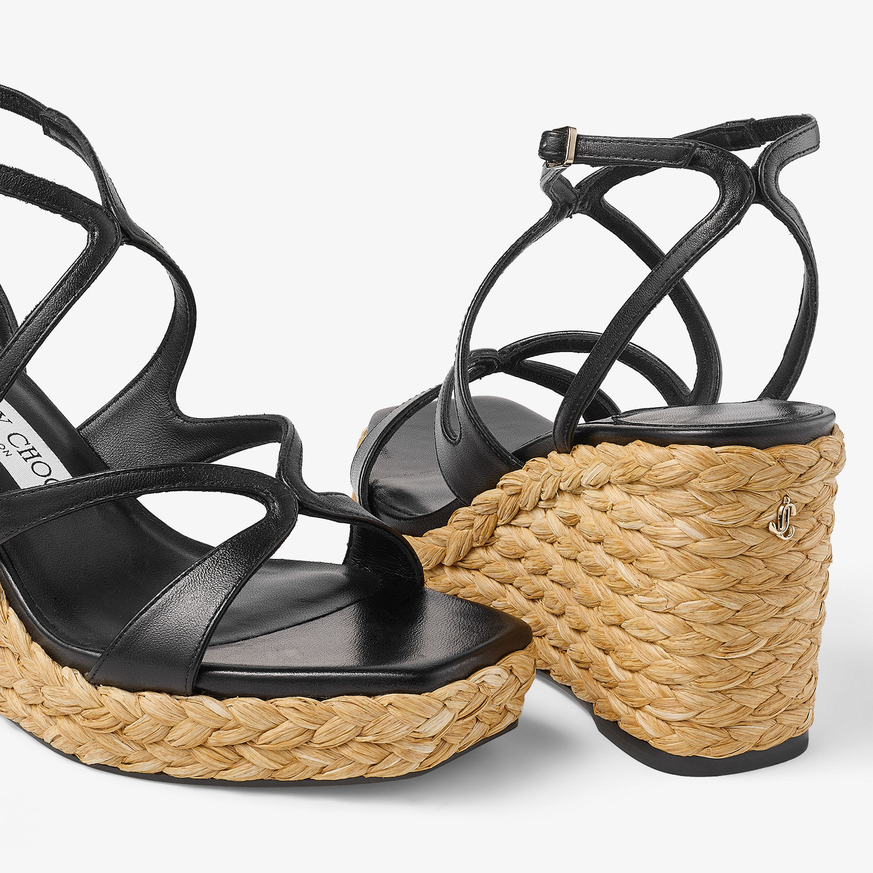 Ayla 85 Black Nappa Leather Wedge