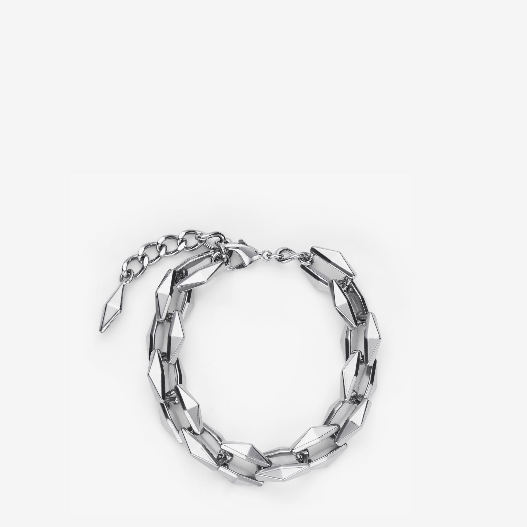 Diamond Chain Bracelet Silver Finish Chain Bracelet