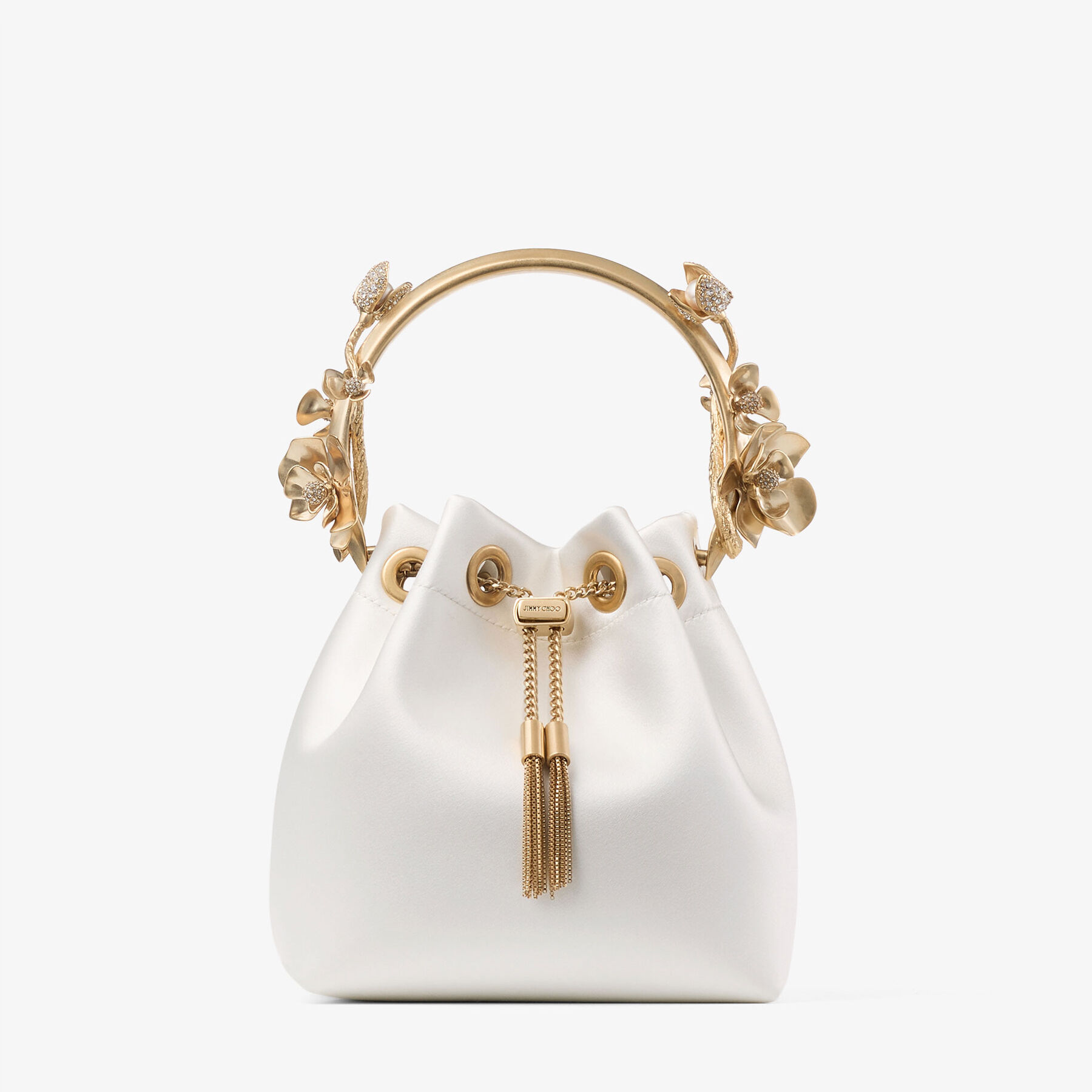 Bon Bon Ivory Satin Flower Bag
