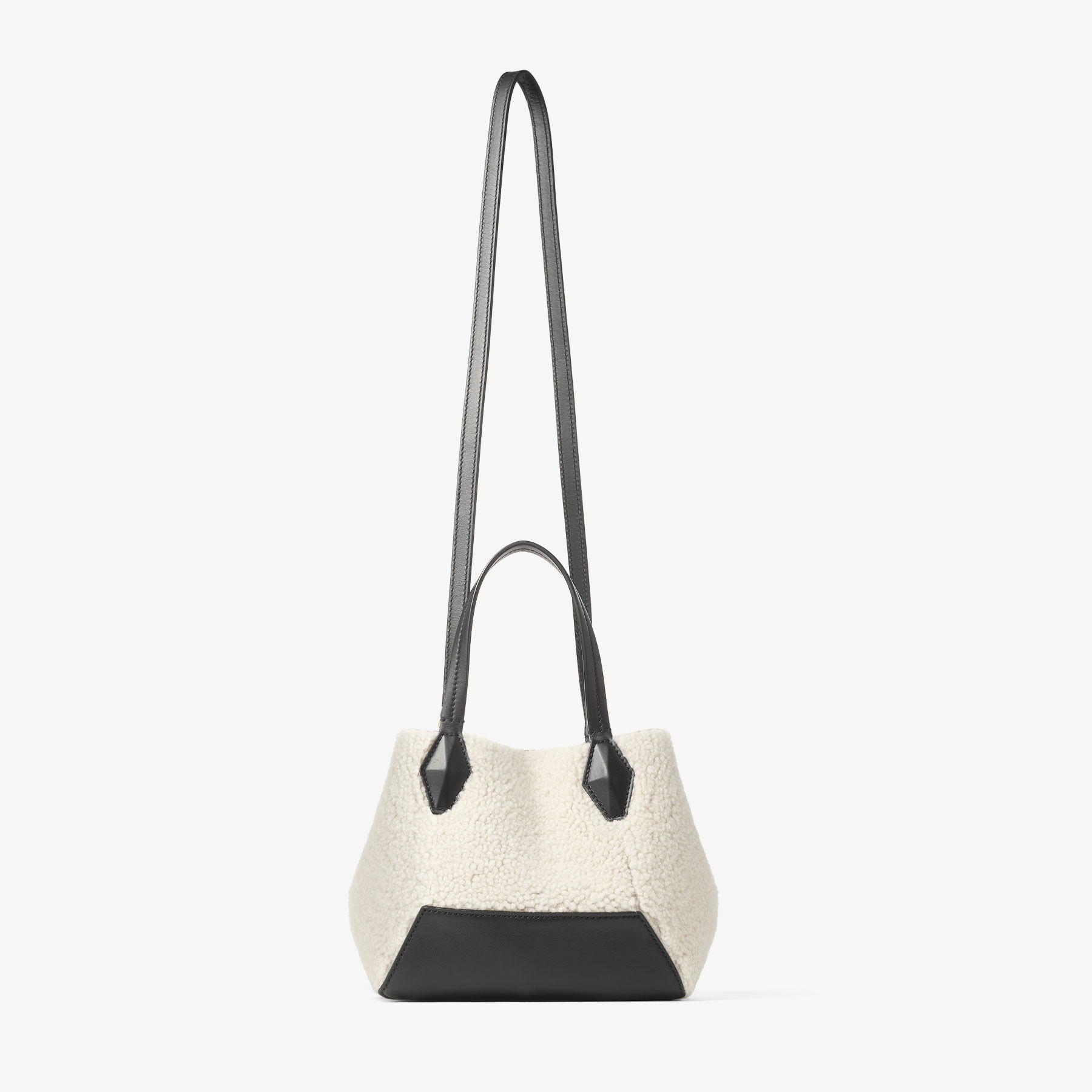 Diamond Tote S Natural Shearling Tote Bag