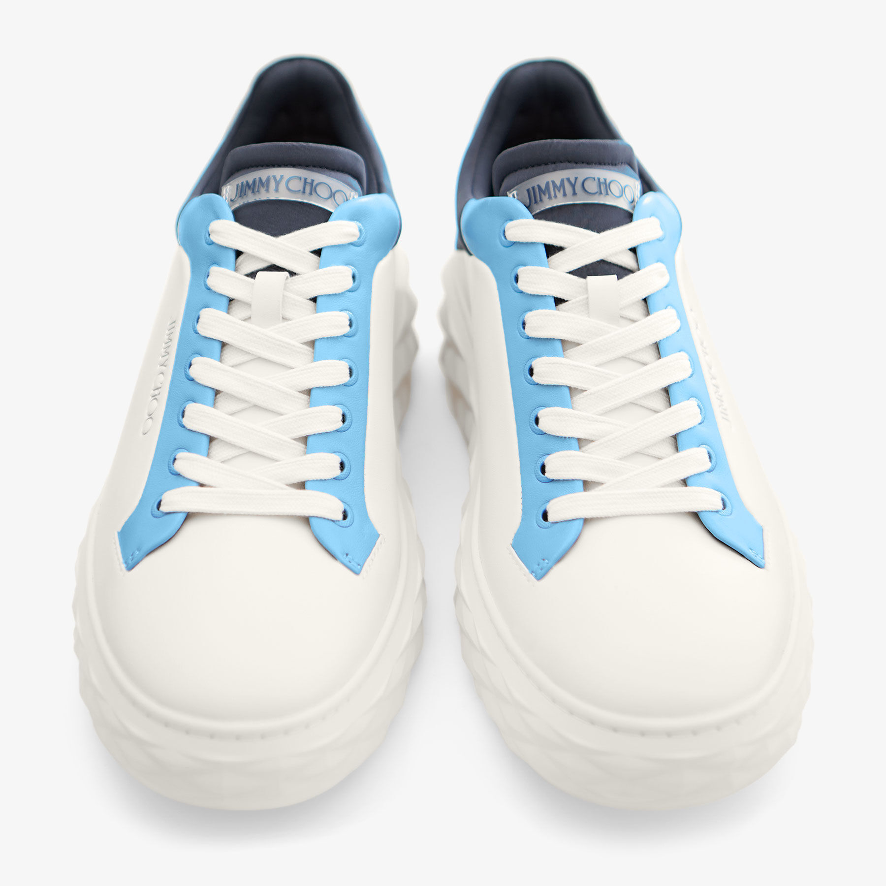 Diamond Maxi M II Latte and Navy Leather Trainers