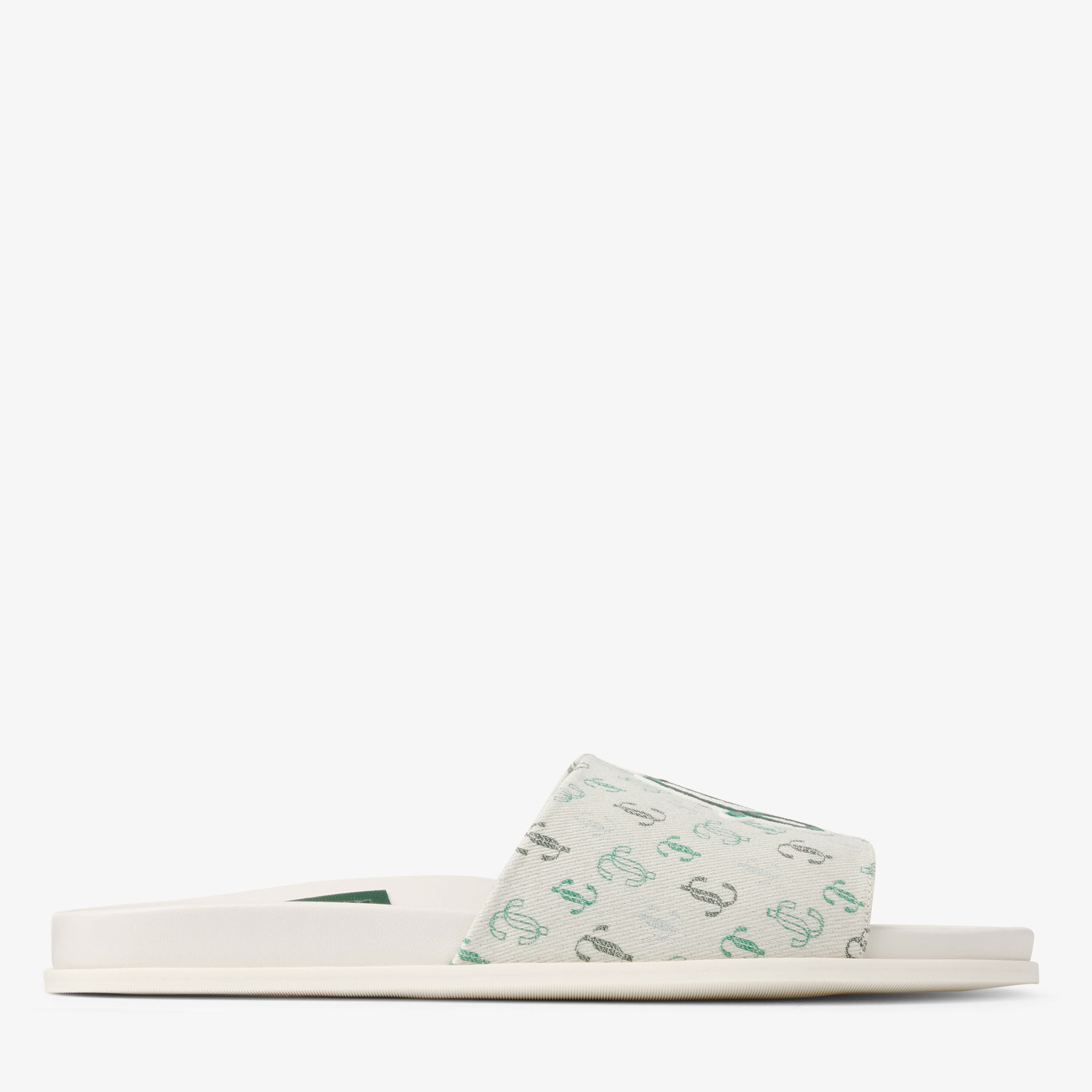 Jimmy Choo / Malbon 2.0 Slide M Monogram Embroidered Jacquard Slides