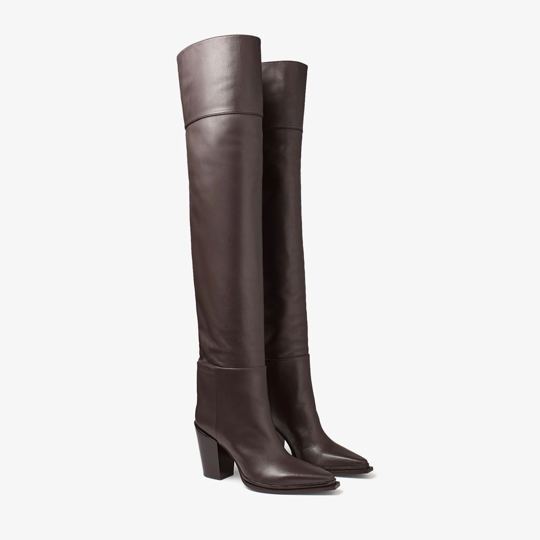 Cece Over The Knee Boot 80 Coffee Leather Over-The-Knee Boots