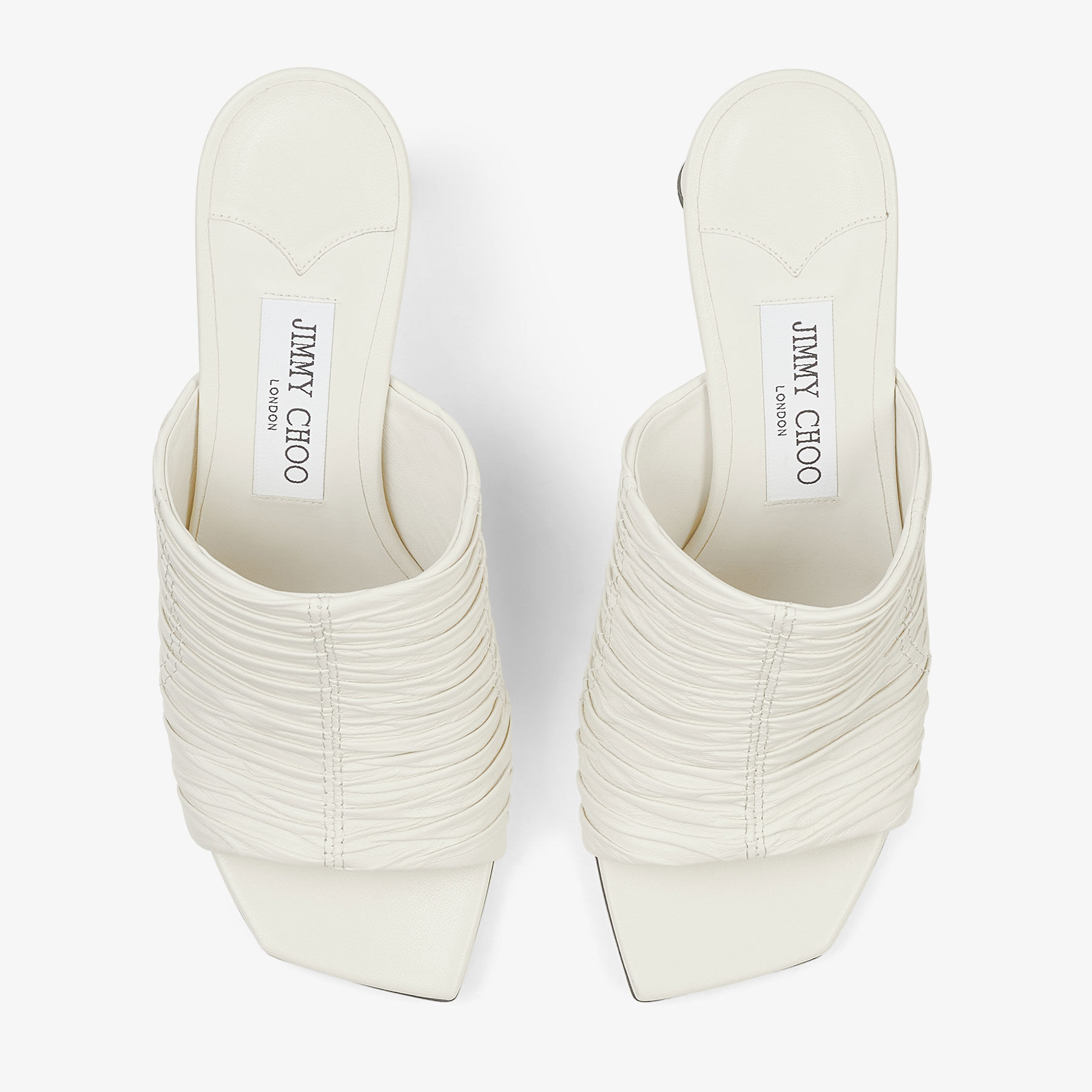 Lua Mule 75 Latte Leather Mules