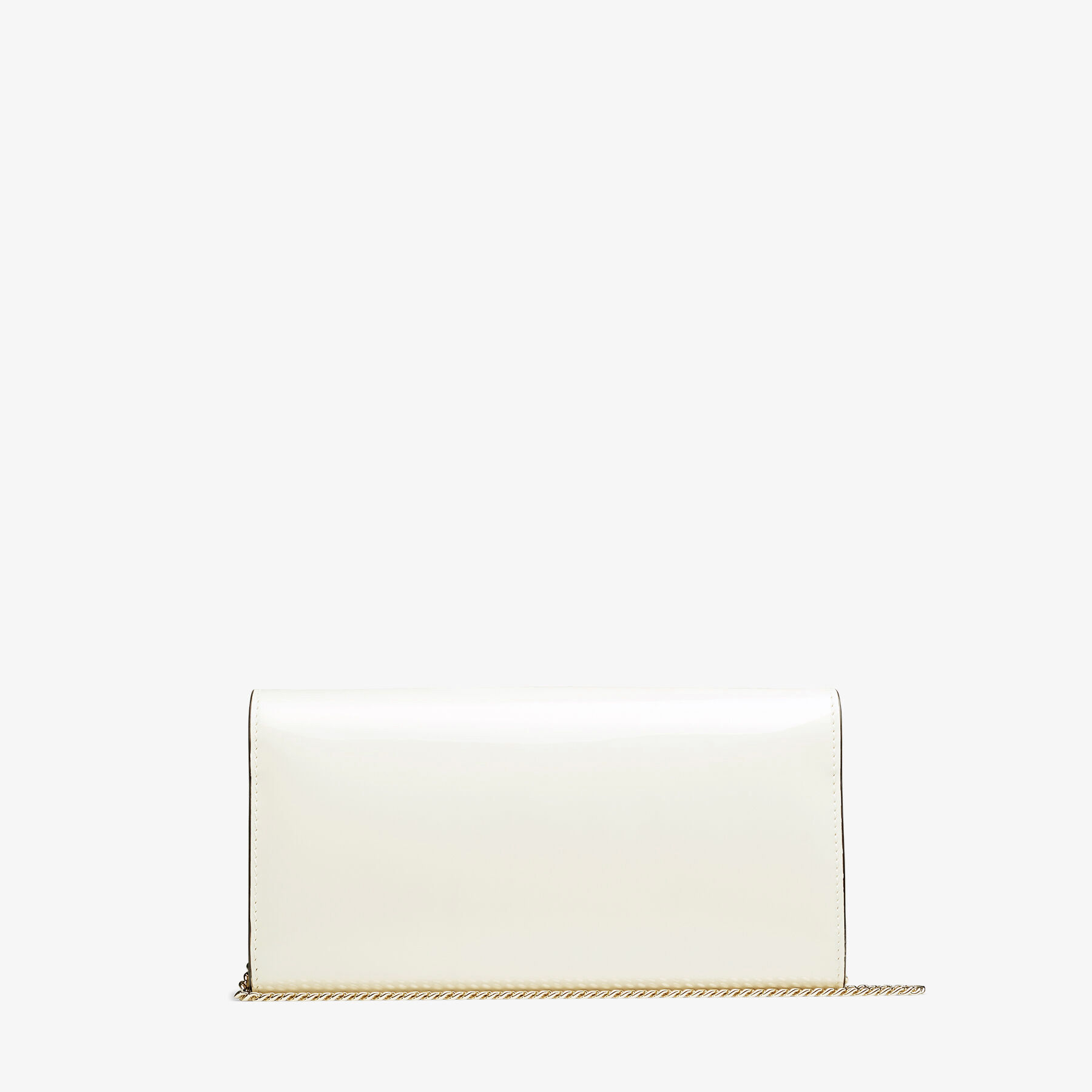 Emmie Latte Patent Leather Clutch Bag