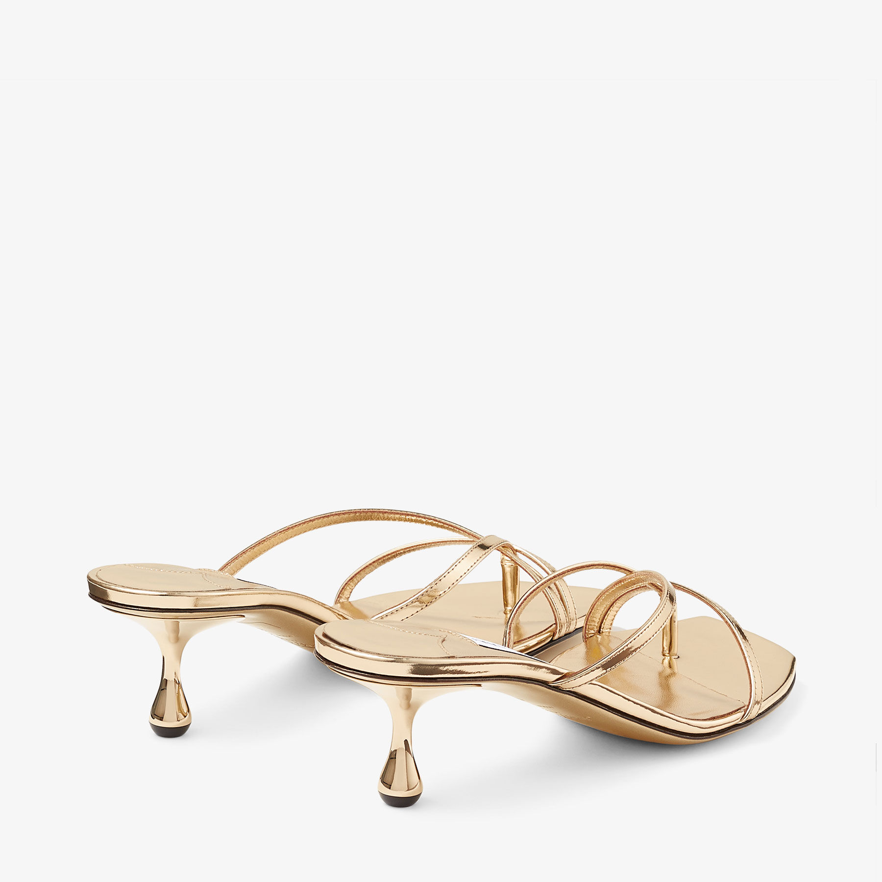 Etana Mule 50 Gold Metallic Leather Mules