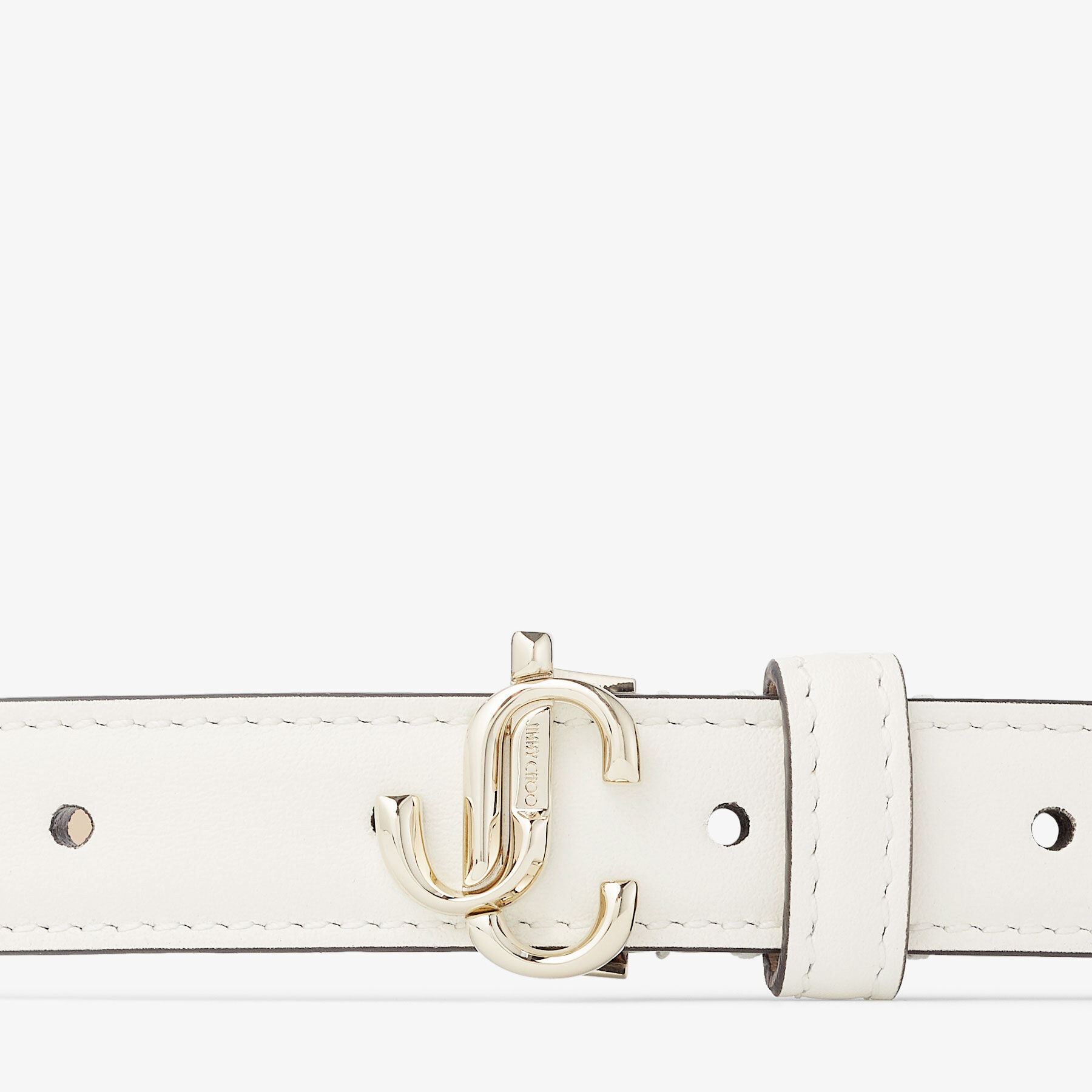 Mini Helina Latte Smooth Leather Mini Belt