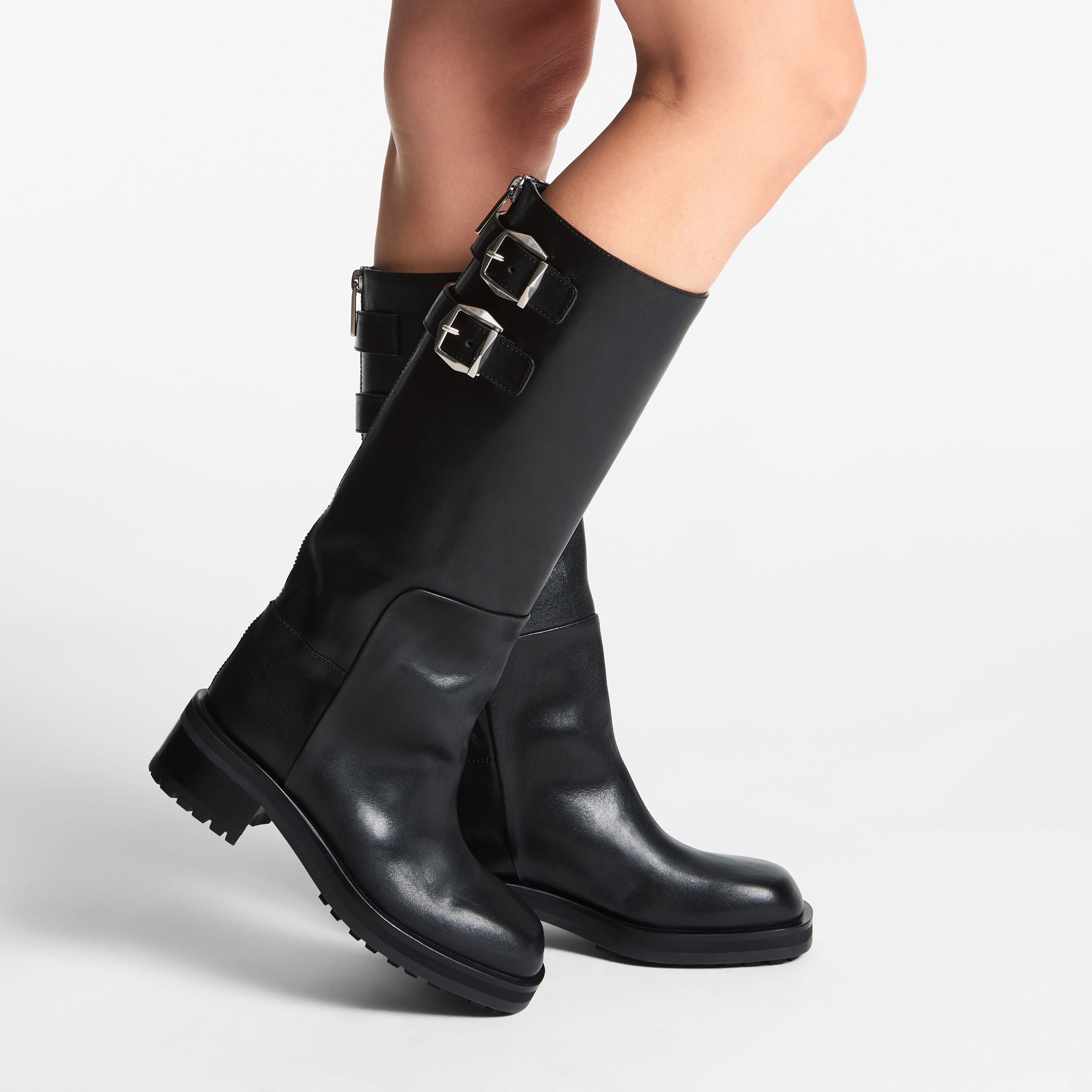 Brooklyn Knee Boot 50 Black Leather Knee-High Boots
