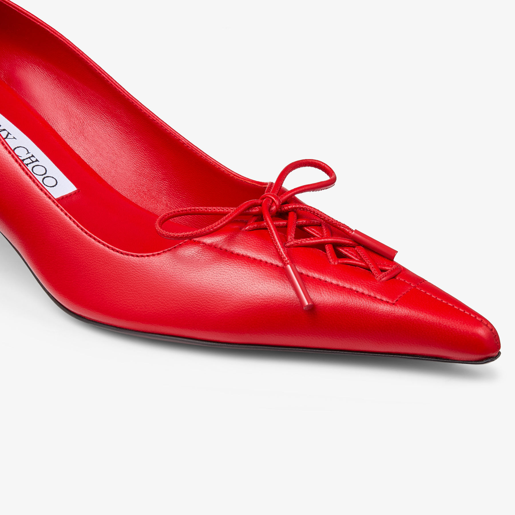 Scarlett 50 Postbox Red Nappa Leather Pumps