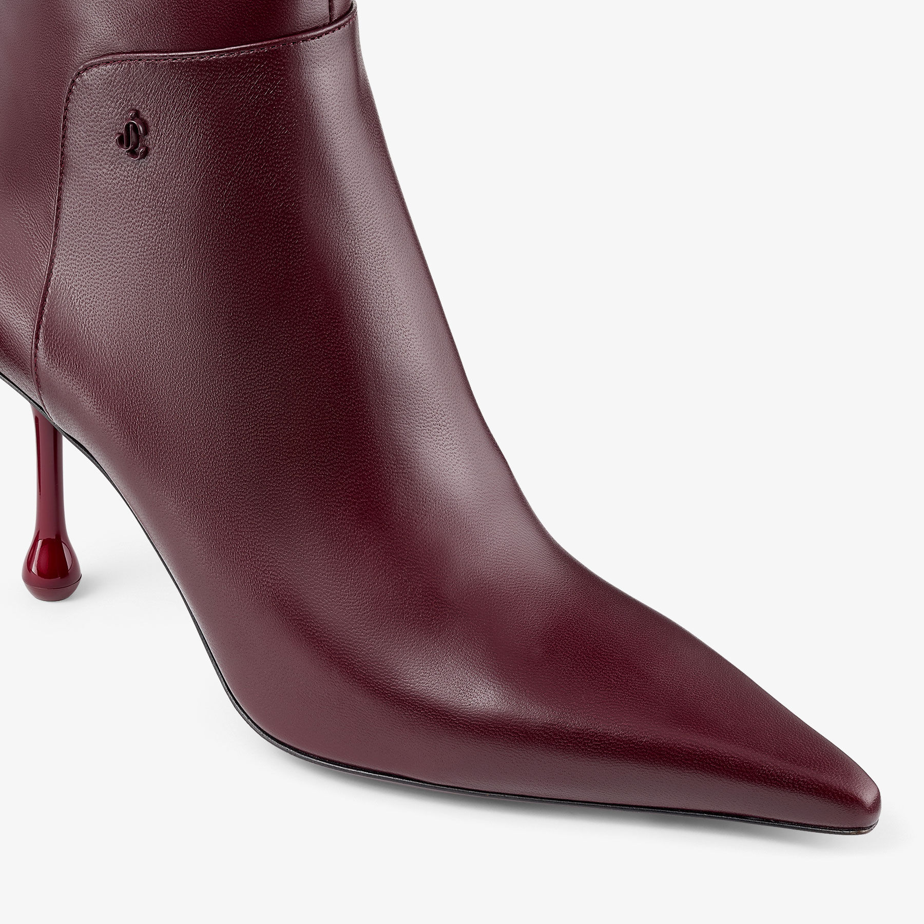 Cycas Ankle Boot 80 Garnet Black Nappa Leather Ankle Boots