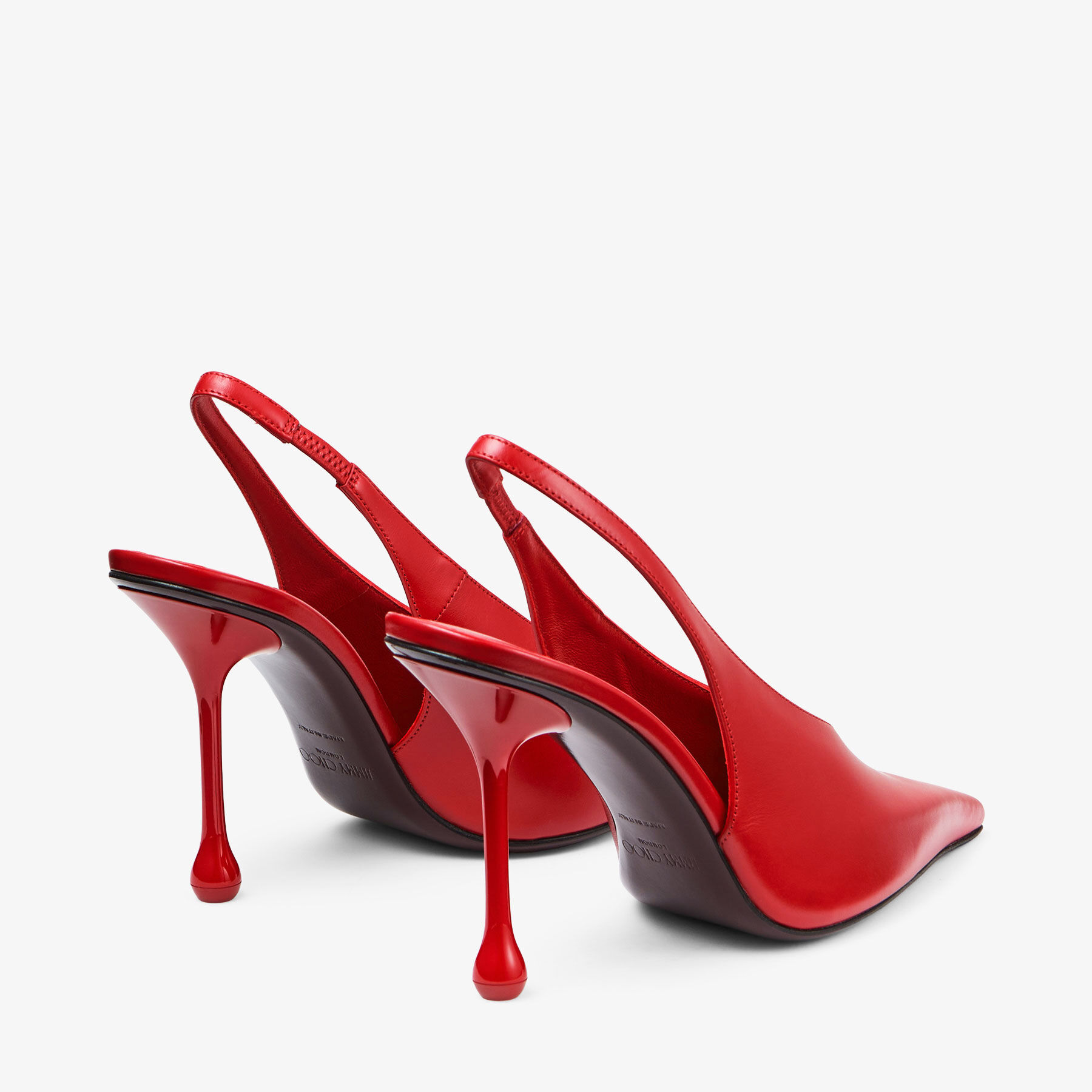 Isa 95 Ruby Red Leather Pumps