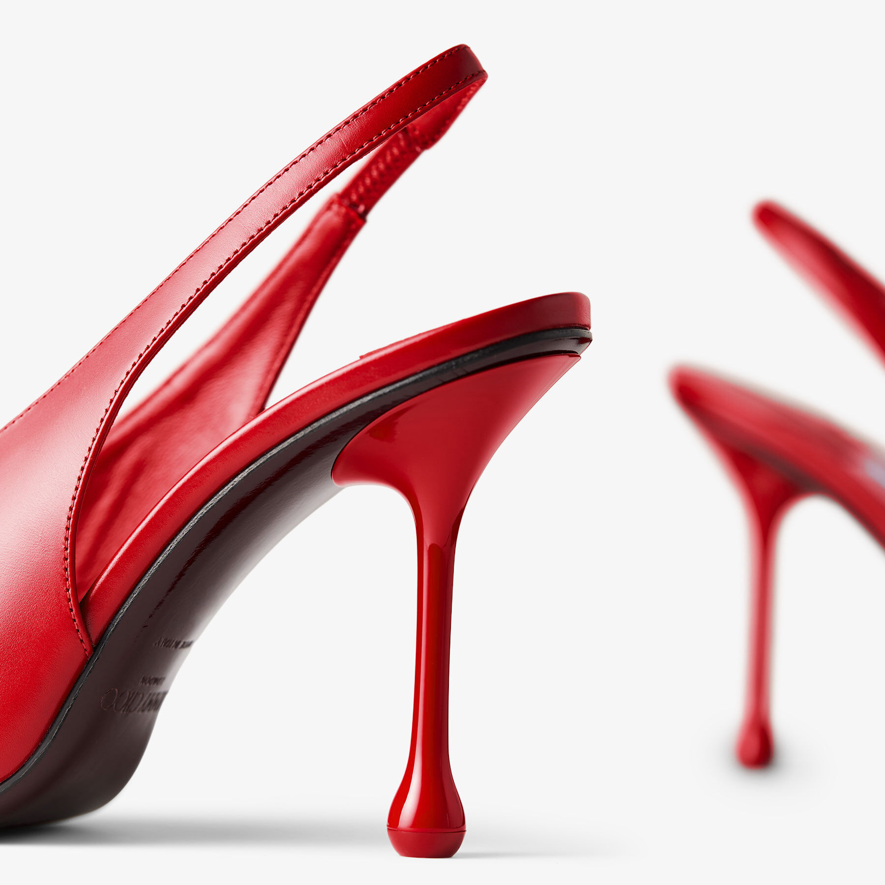 Isa 95 Ruby Red Leather Pumps