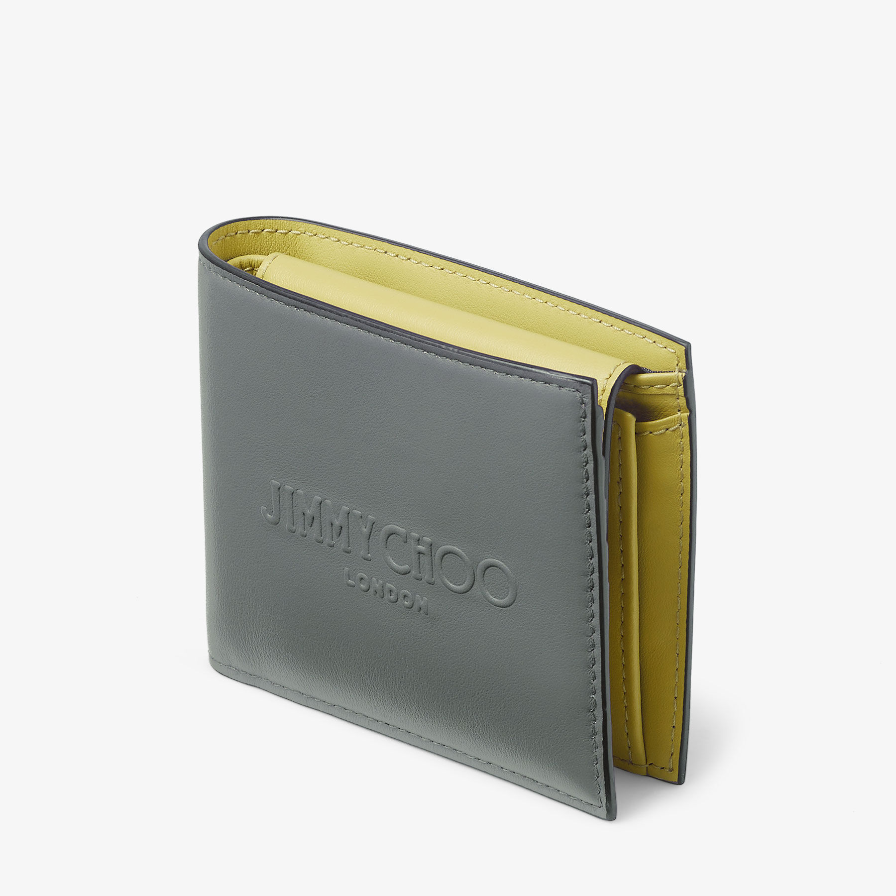 Luka Storm & Yellow Embossed Leather Wallet