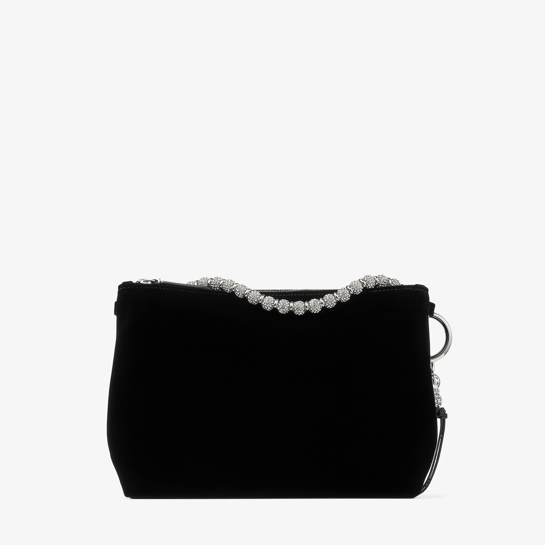 Callie Black Velvet Clutch Bag