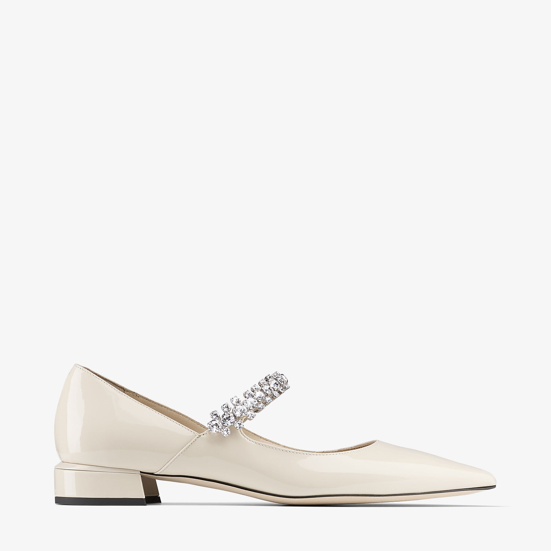 Bing Pump Flat Linen Patent Leather Flats