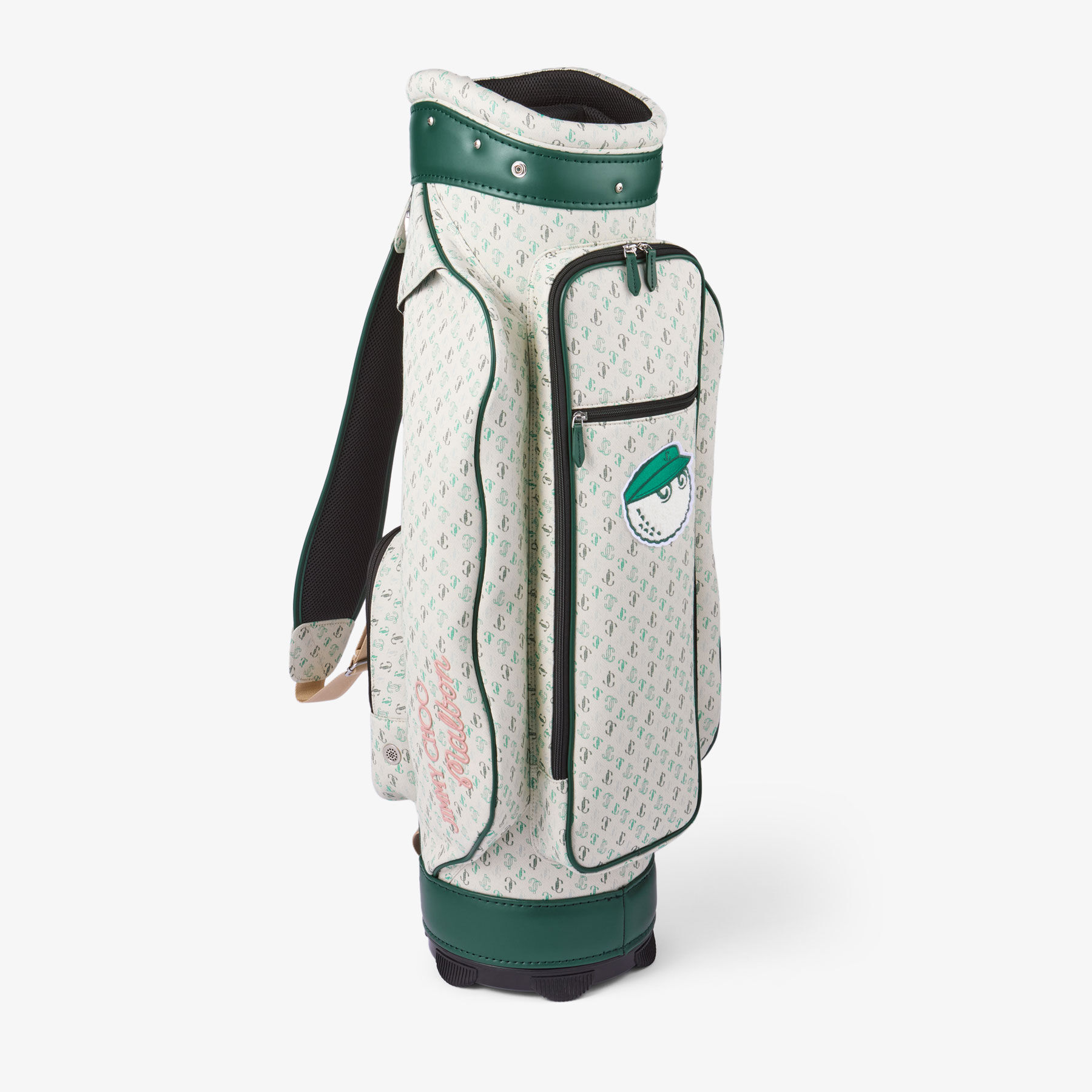 Jimmy Choo / Malbon 2.0 Golf Bag Monogram Embroidered Canvas Golf Bag