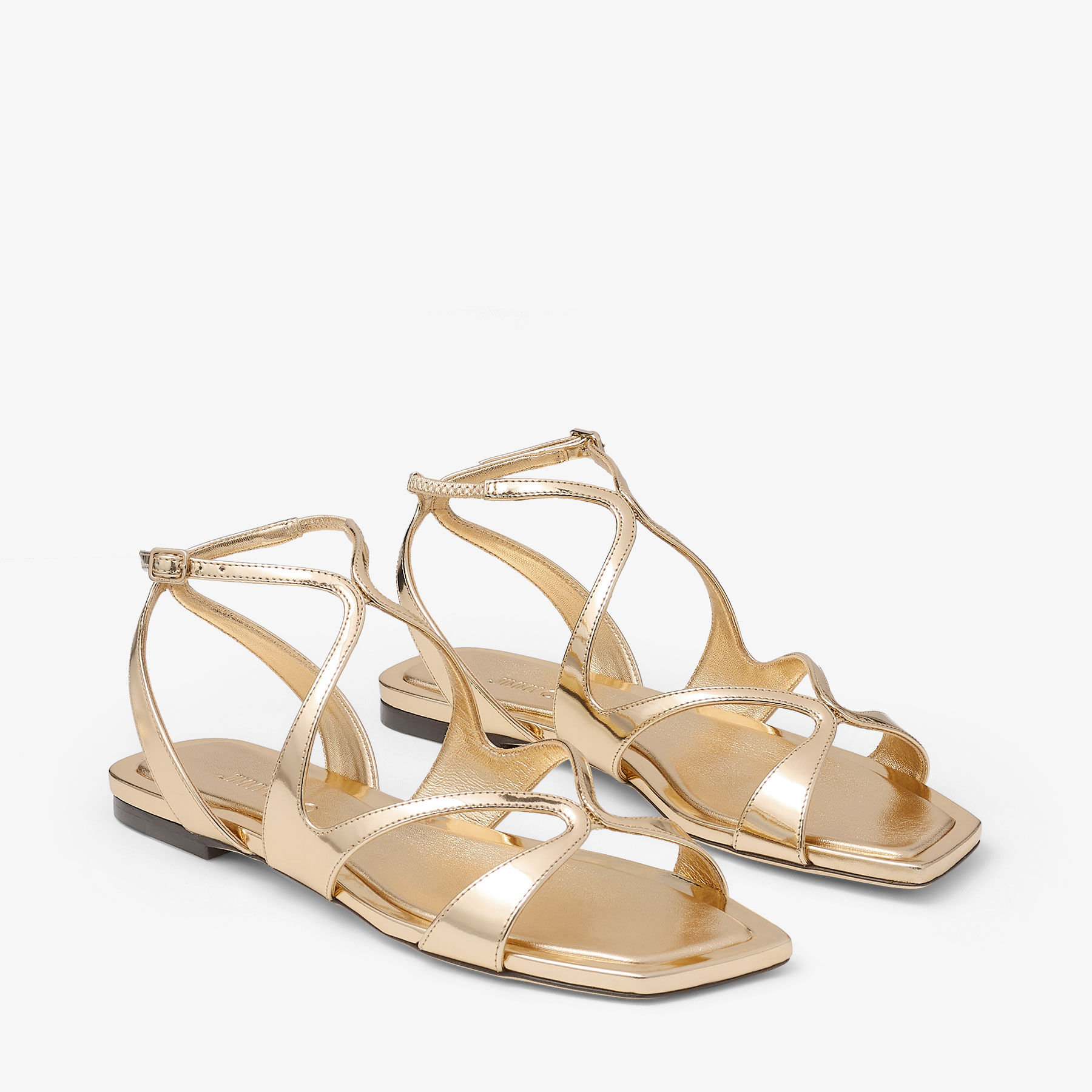 Ayla Flat Gold Metallic Leather Flats