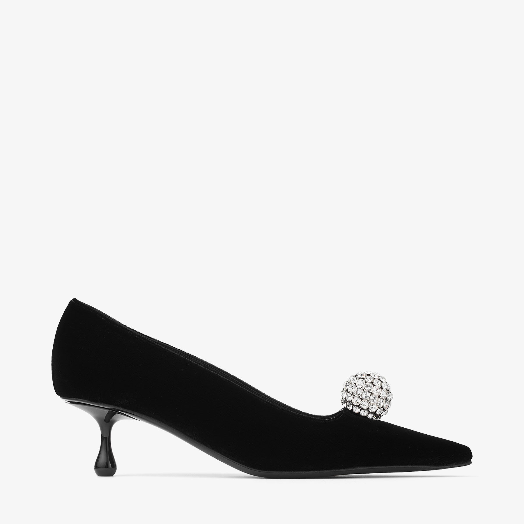 Orb Pump 50 Black Velvet Pumps