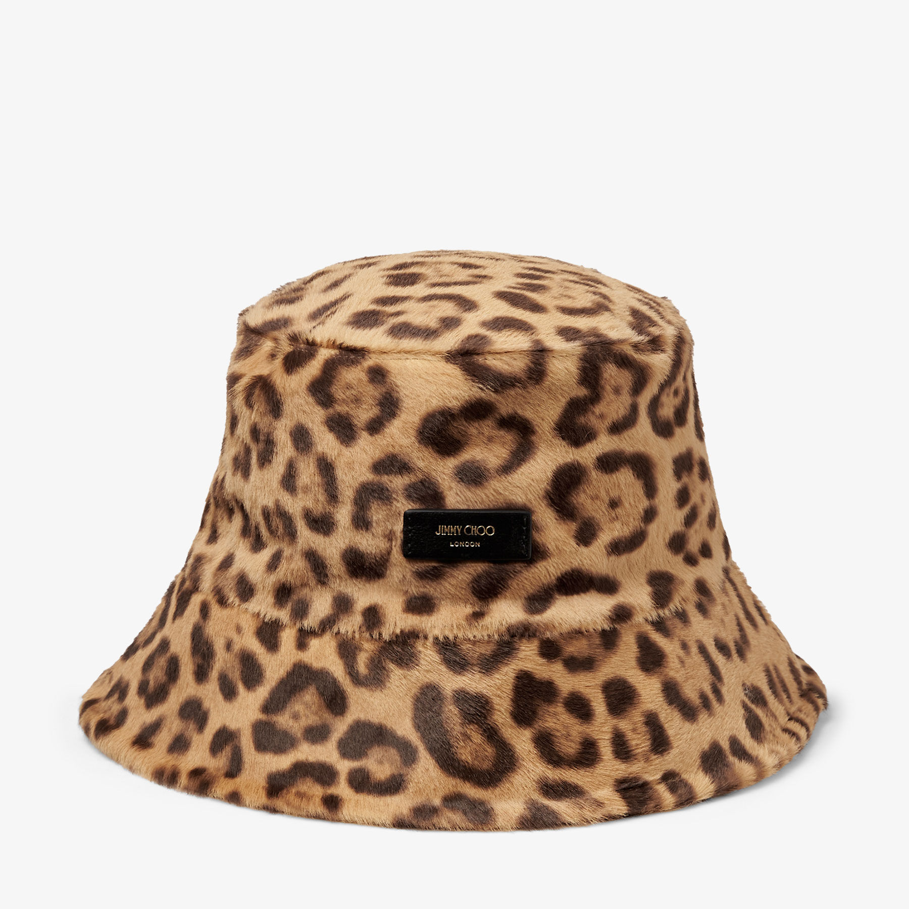 Isolde Bucket Hat Natural Leopard Print Pony Bucket Hat