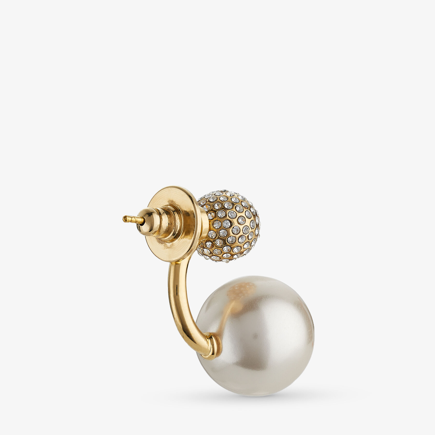 Auri Earring Gold-Finish Metal Pearl and Crystal Earrings