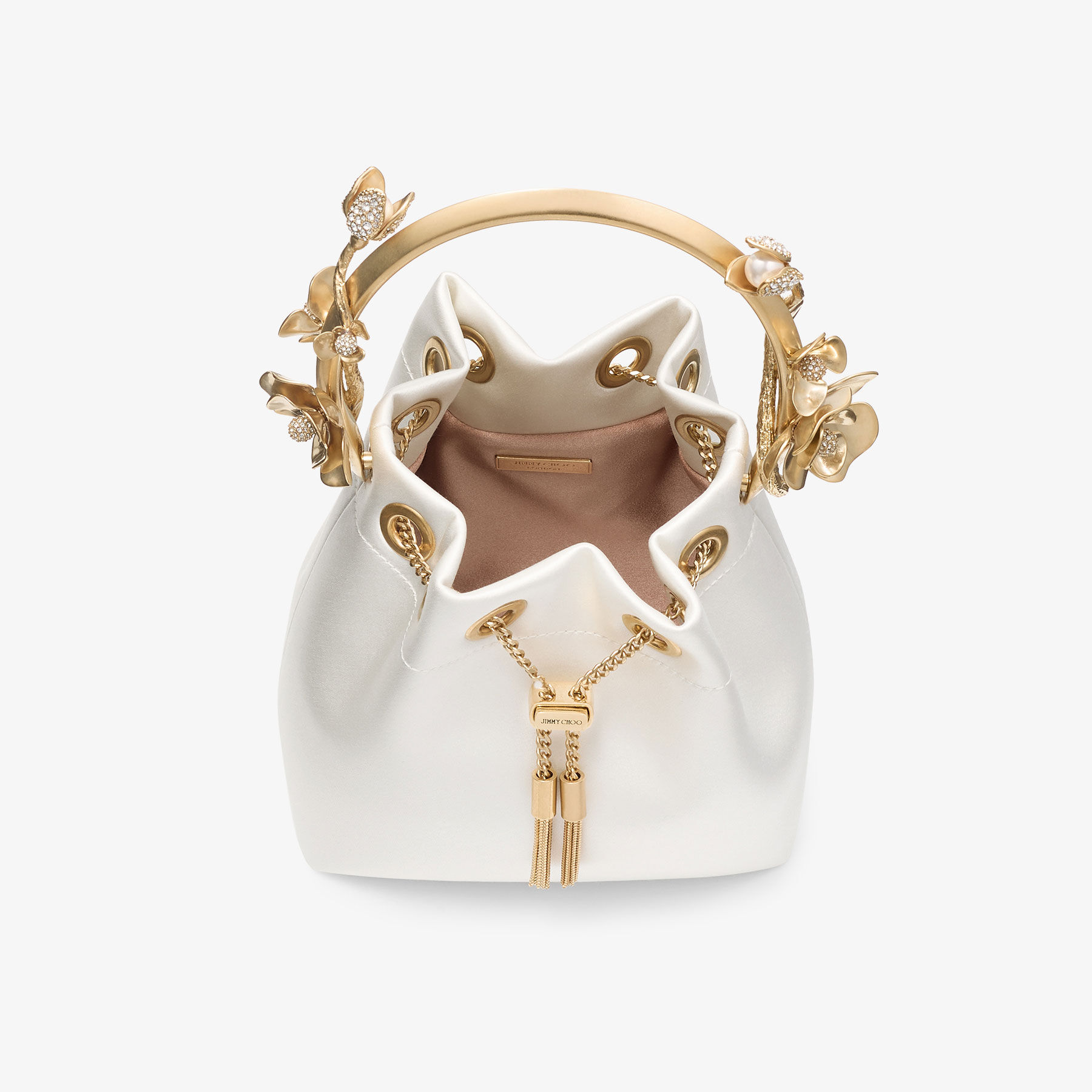 Bon Bon Ivory Satin Flower Bag