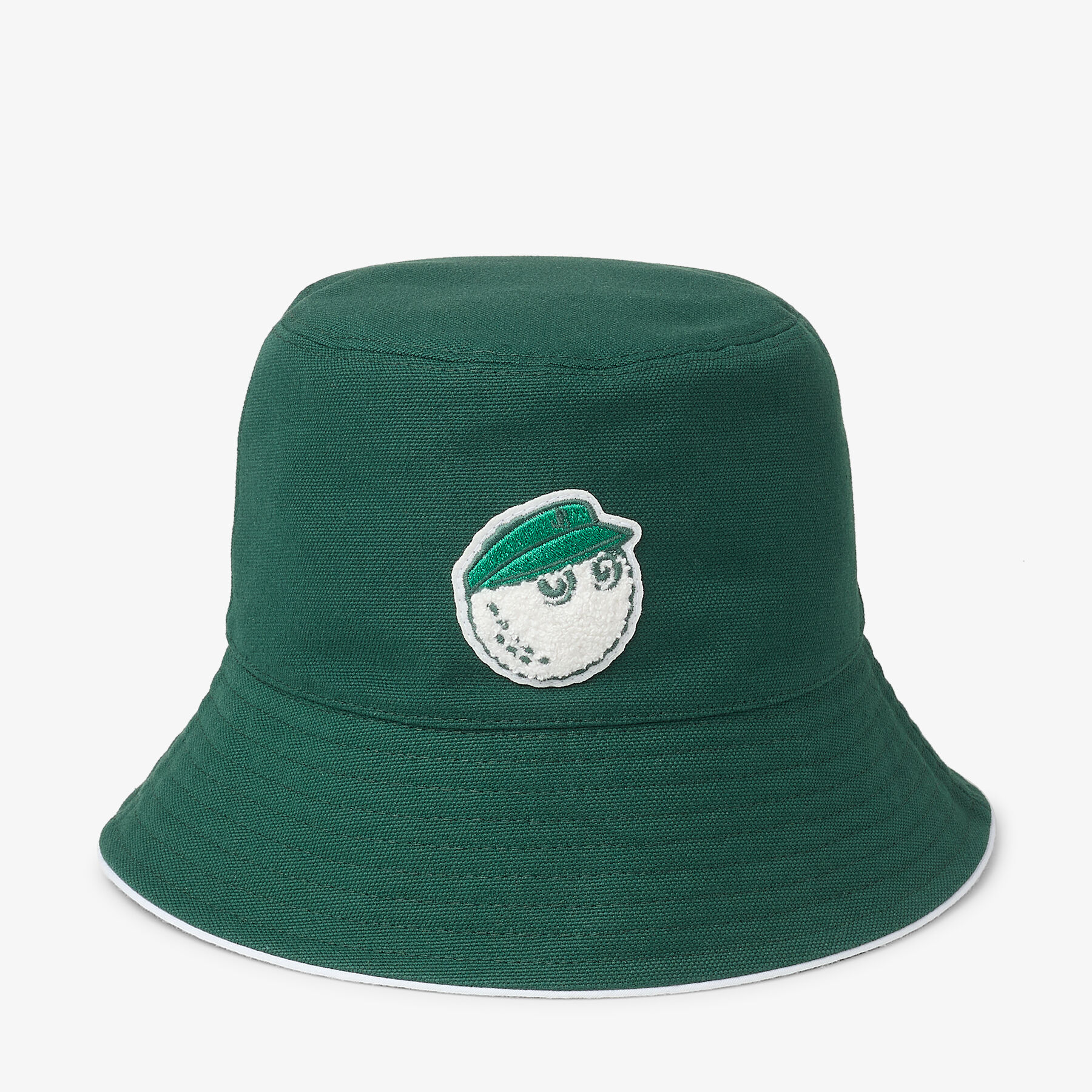 Jimmy Choo / Malbon 2.0 Bucket Hat Malbon Green Embroidered Cotton Bucket Hat