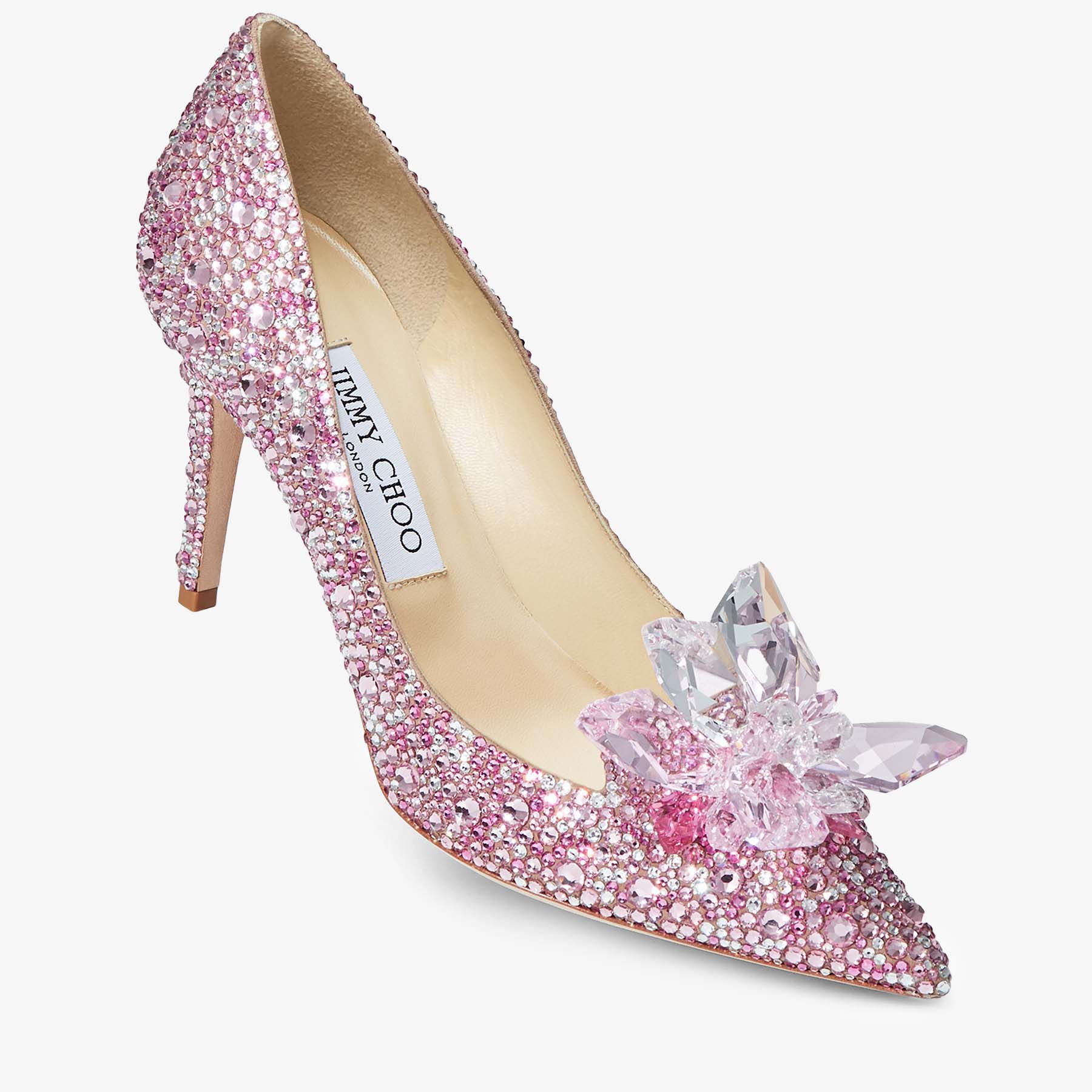 Alia Rose Mix Suede and Crystal Covered Pointy Toe Pumps