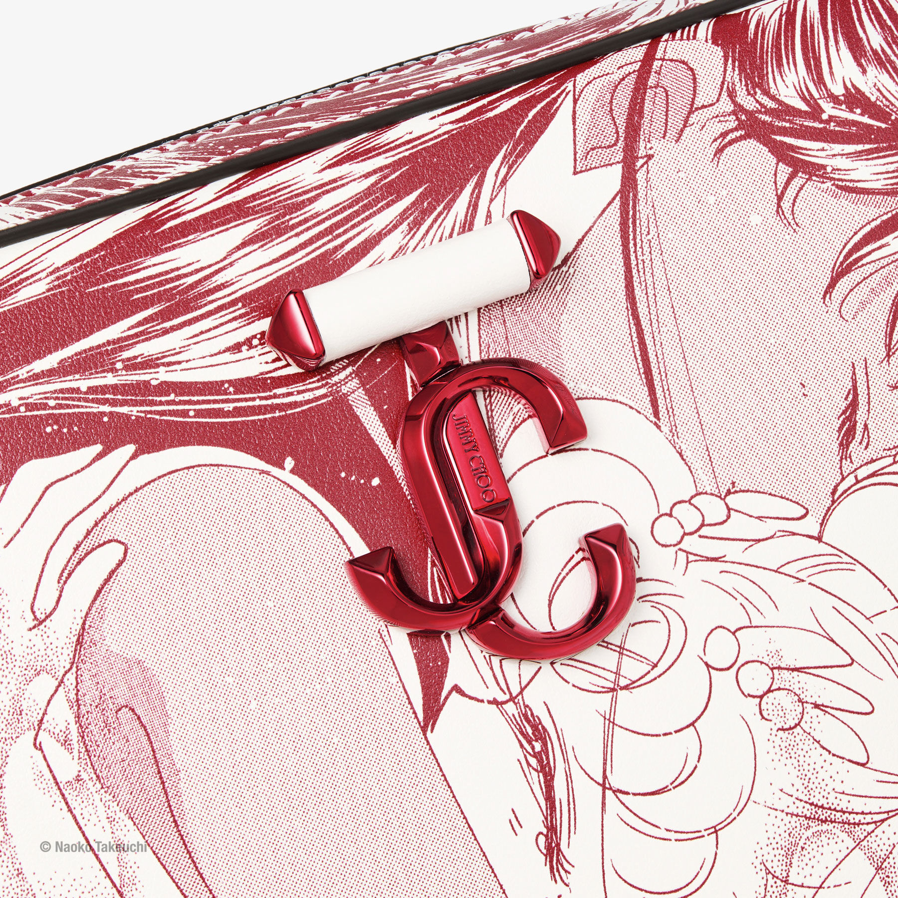 Sailor Pluto Avenue Vanity Bag Garnet  Manga Print Leather Handbag